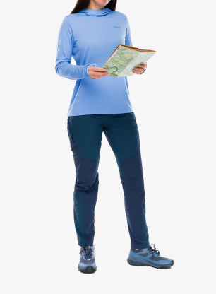 Dámska mikina s kapucňou Rab Force Hoody - bluebird
