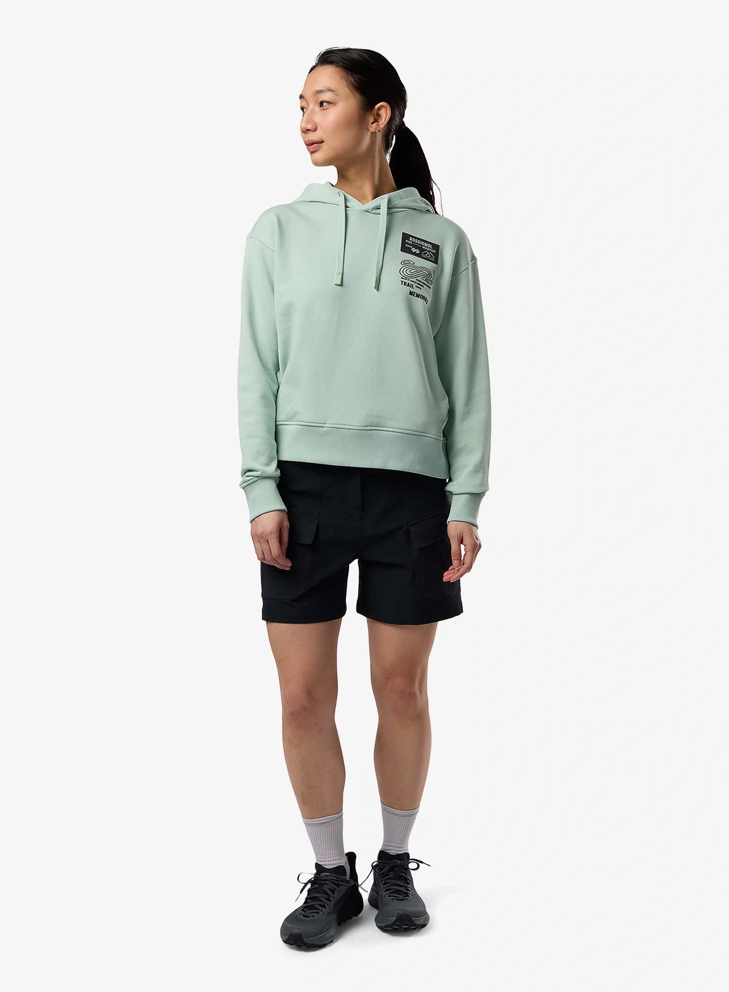 Dámska mikina s kapucňou Rossignol Waterfall Hoodie - silt green