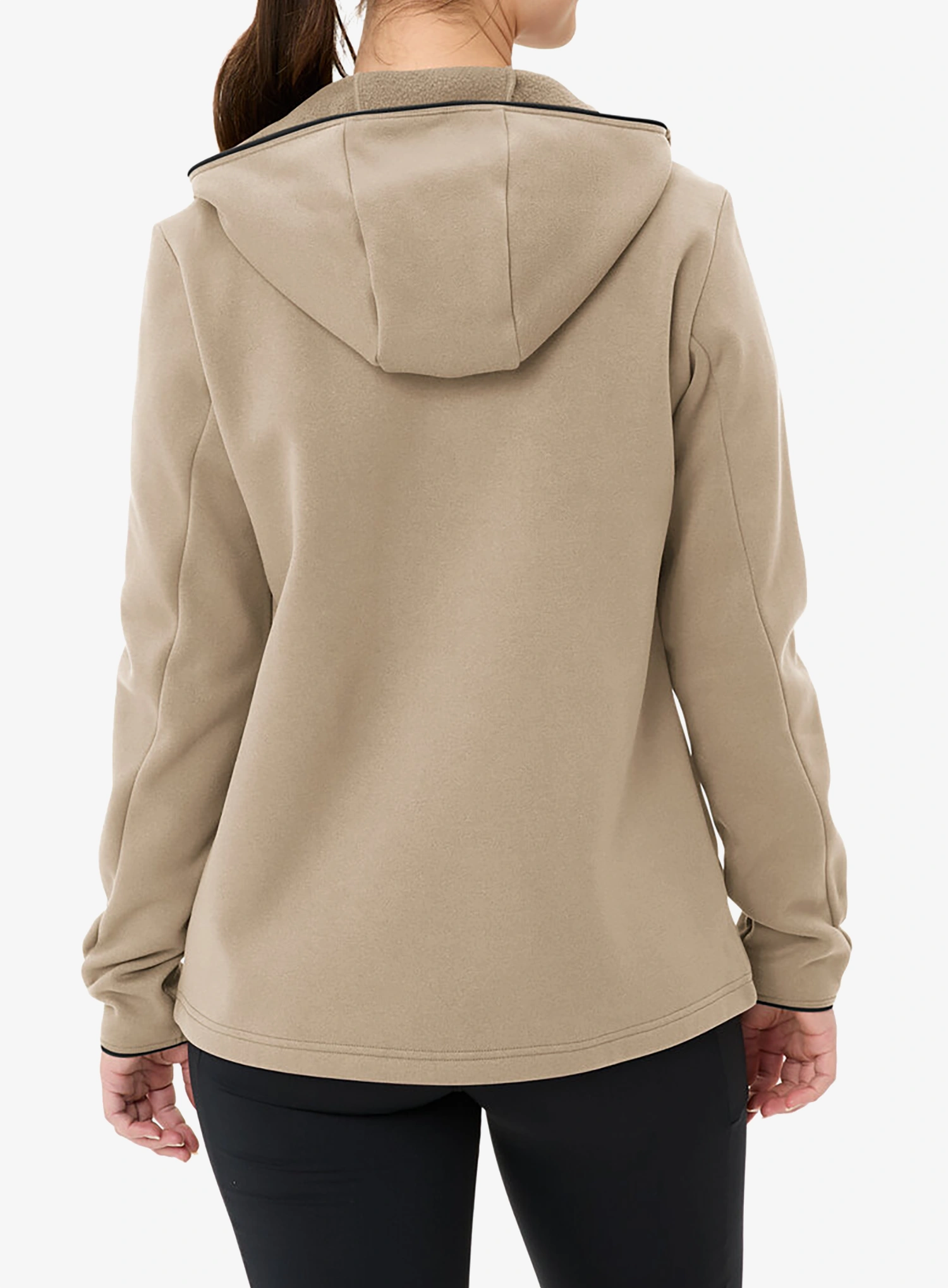 Dámska mikina s kapucňou Vaude Idris Fleece Hoody - linen