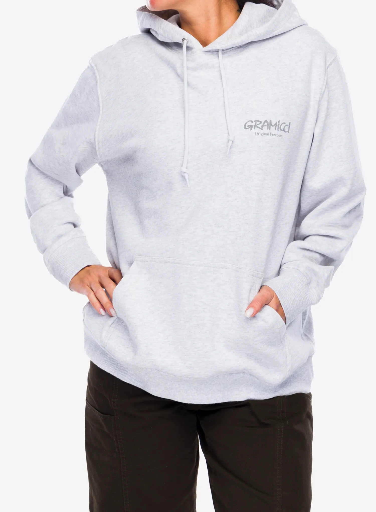 Mikina s kapucňou Gramicci Original Freedom Hooded Sweatshirt - grey heather