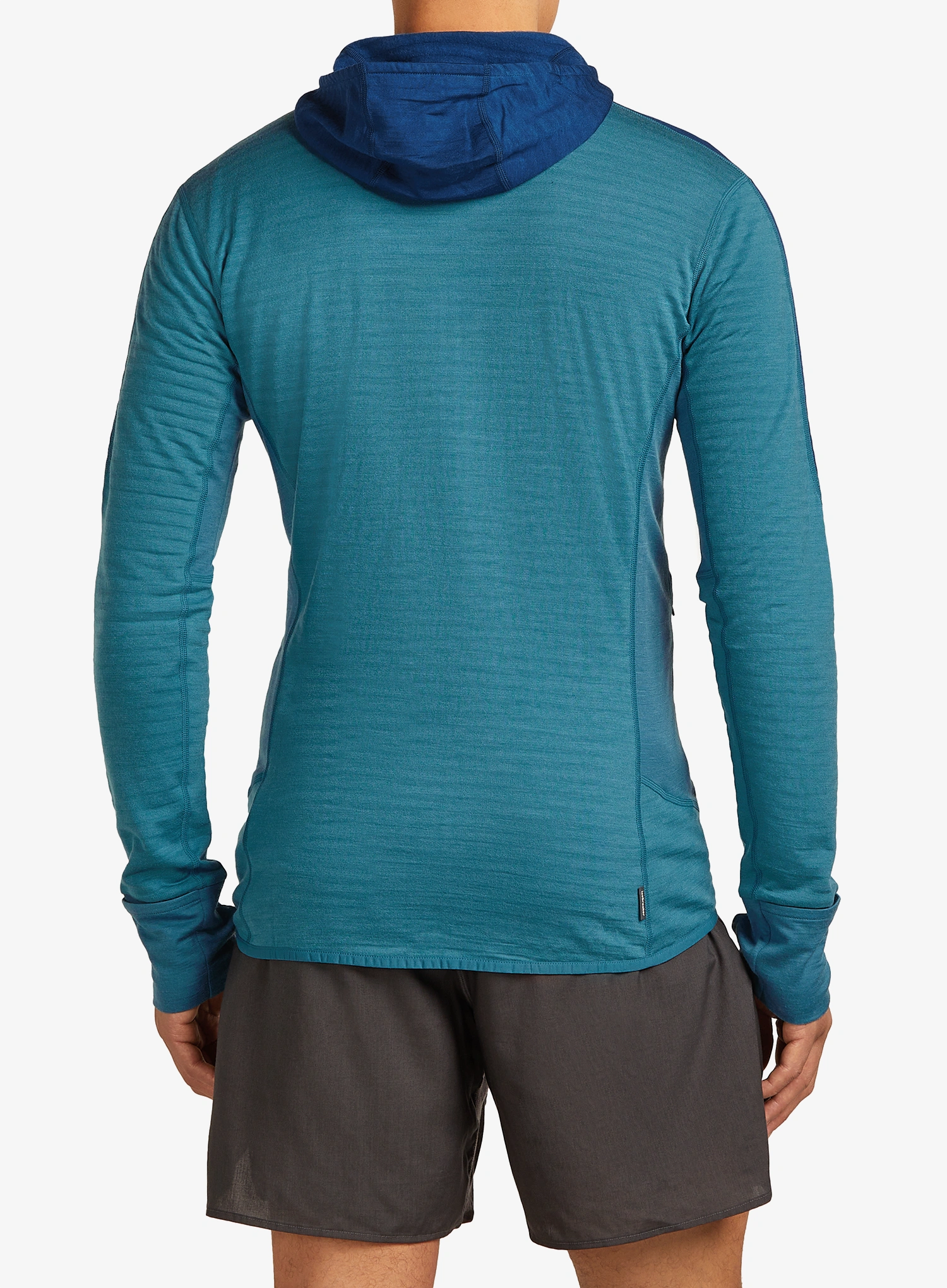 Mikina s kapucňou Icebreaker Merino Blend 300 RealFleece Descender LS Zip Hoodie - topaz/atlantis/cb