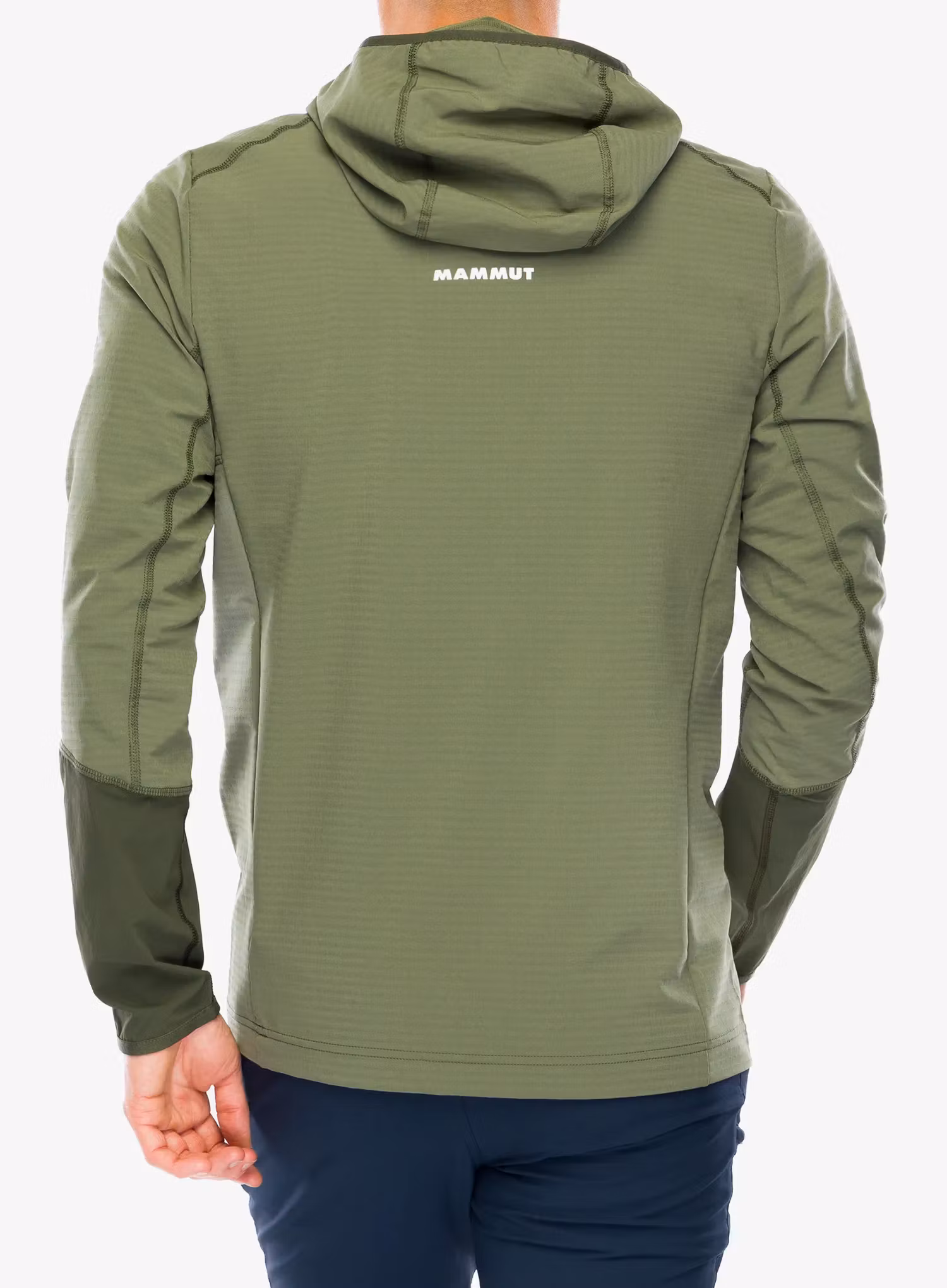 Mikina s kapucňou Mammut Madris Light ML Half Zip Hoody - marsh/dark marsh