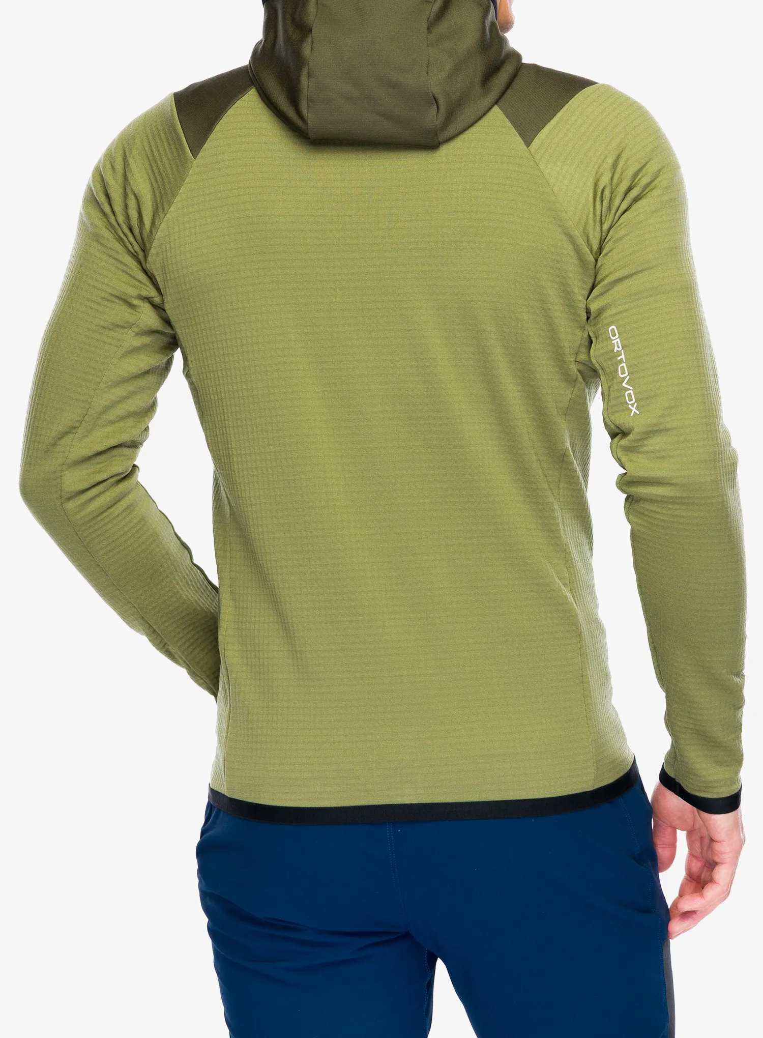 Mikina s kapucňou Ortovox Fleece Grid Hoody - wild herbs