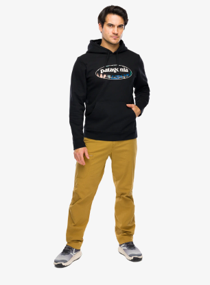 Mikina s kapucňou Patagonia 95 Oval Logo Uprisal Hoody - black: kaleido