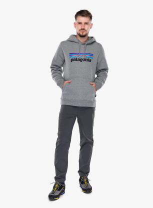 Mikina s kapucňou Patagonia P-6 Logo Uprisal Hoody - gravel heather