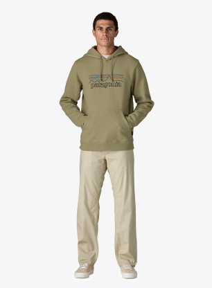 Mikina s kapucňou Patagonia P-6 Logo Uprisal Hoody - outline/gumtree green