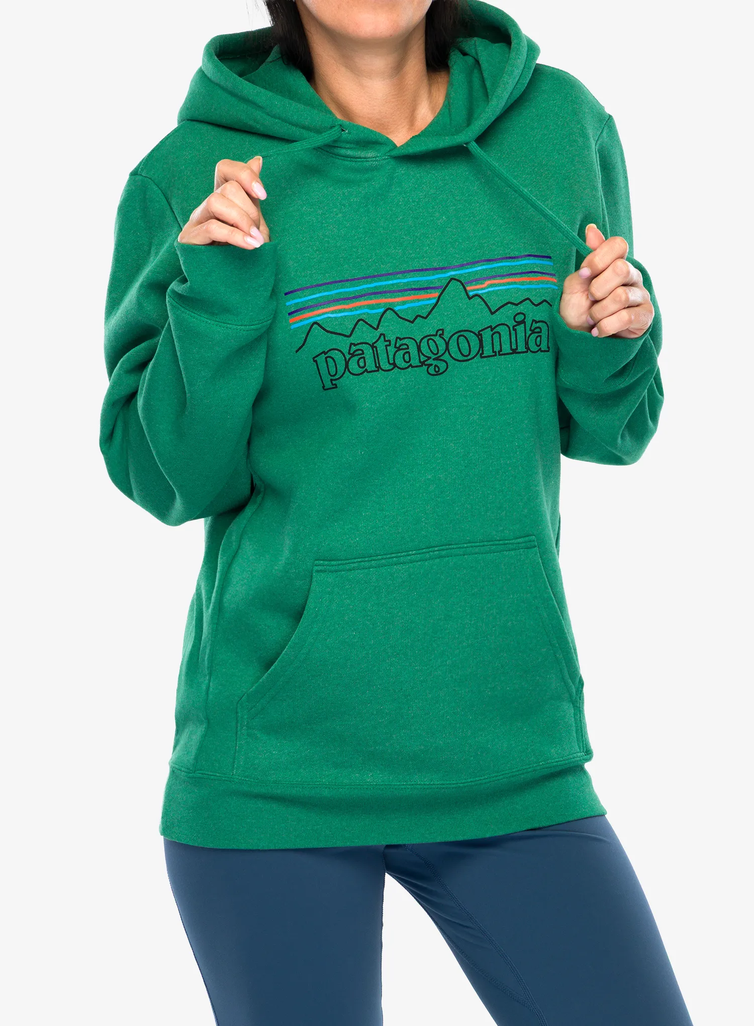 Mikina s kapucňou Patagonia P-6 Logo Uprisal Hoody - p-6 outline/heartleaf green