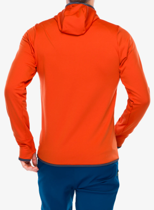 Mikina s kapucňou Patagonia R1 Thermal Full-Zip Hoody - pollinator orange