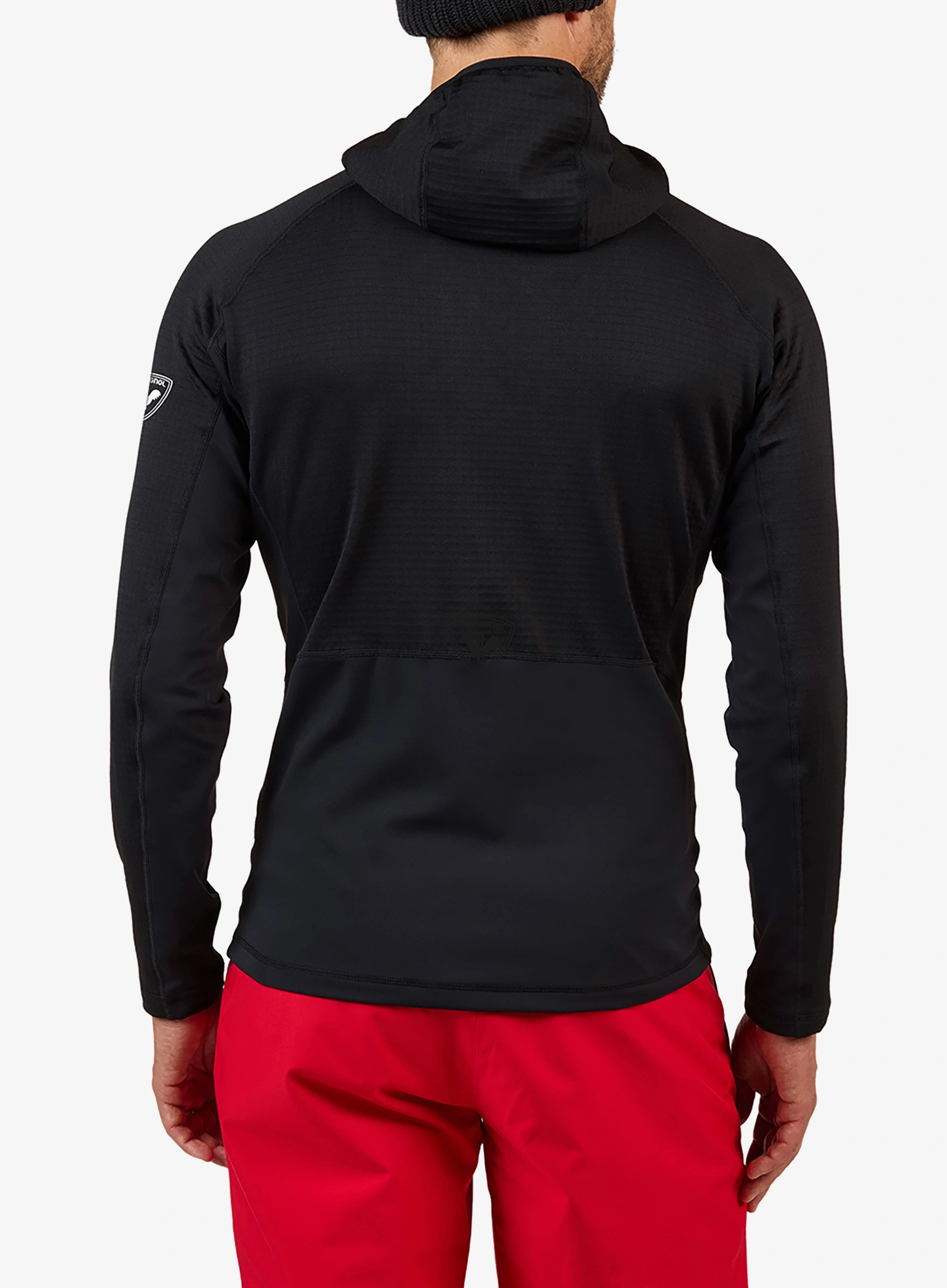 Mikina s kapucňou Rossignol Blackside Mix FZH Fleece - black