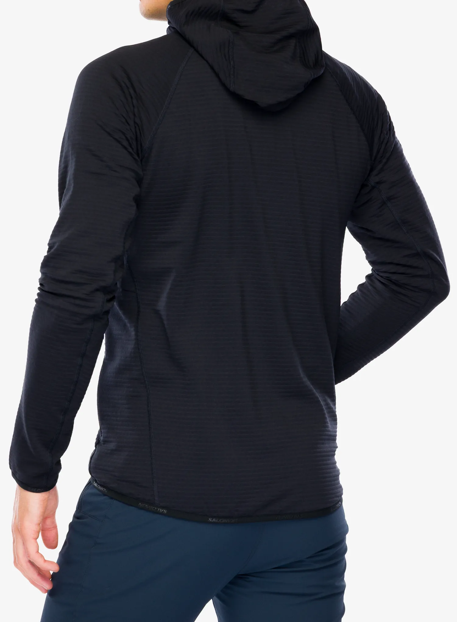 Mikina s kapucňou Salomon Essential Lightwarm HD - deep black