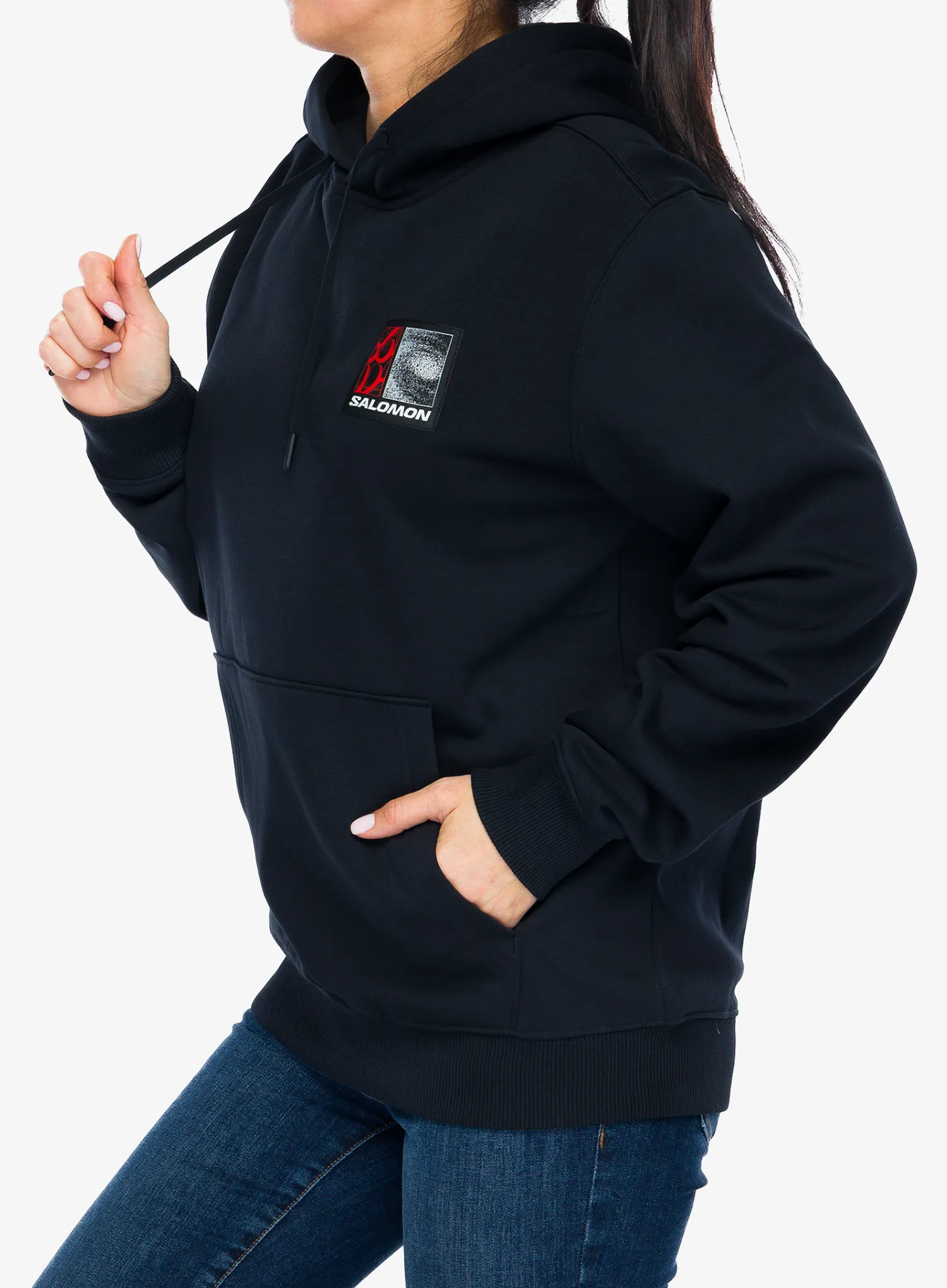 Mikina s kapucňou Salomon Freestyle Hoodie - deep black