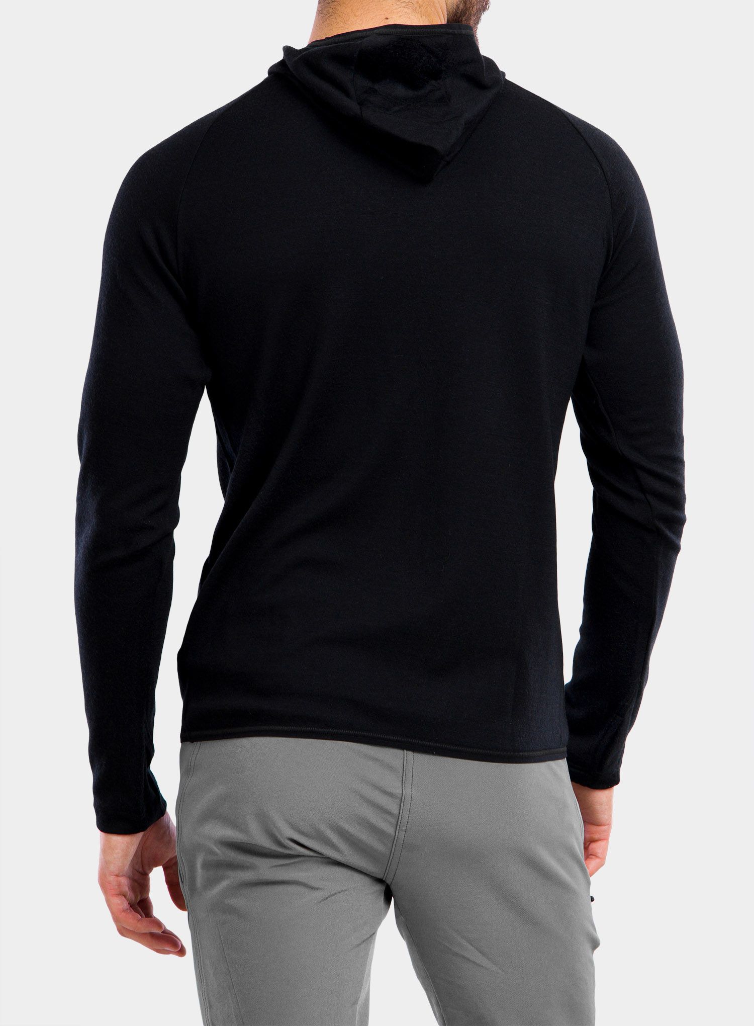 Mikina s kapucňou Sensor Merino Upper Fleece Hooded - black mountains