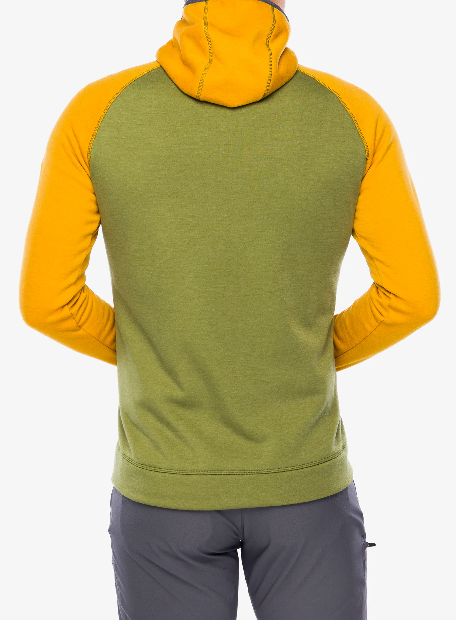 Mikina s kapucňou Turbat Peak - yellow/avocado green 