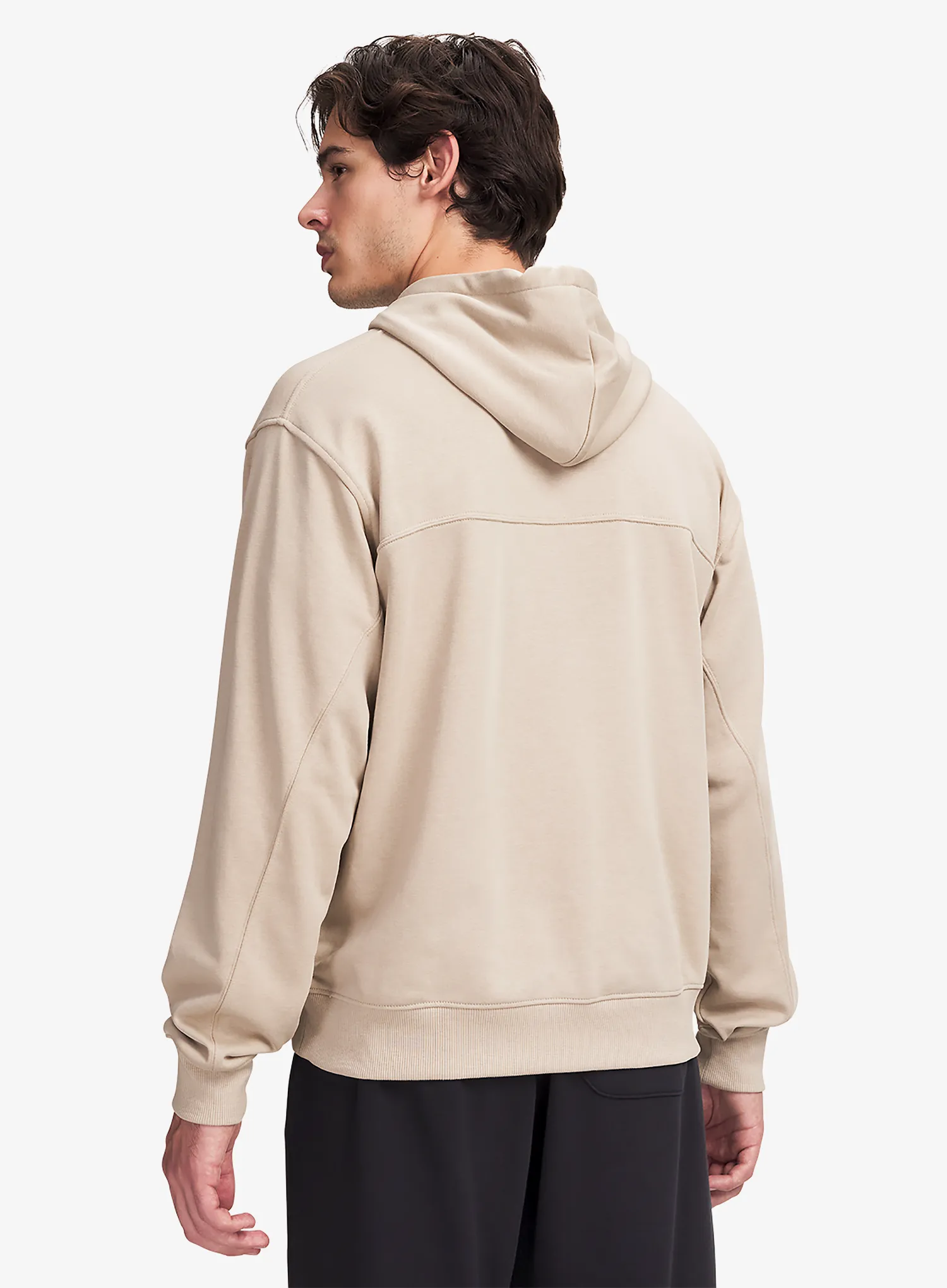 Mikina s kapucňou Under Armour Rival LW Hoodie - city khaki/black