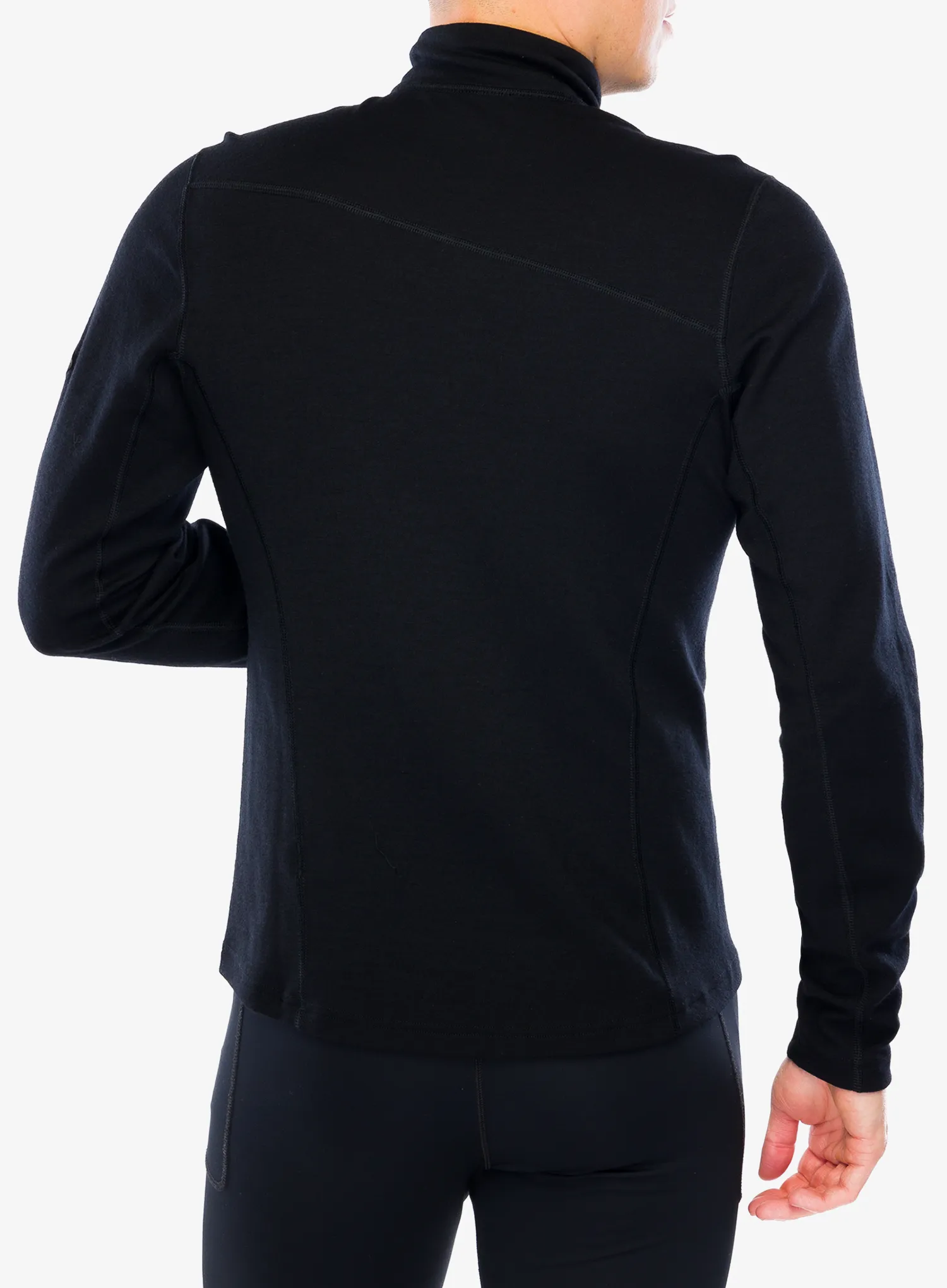 Mikina na zips Sensor Merino Upper Sweatshirt Halfzip - black