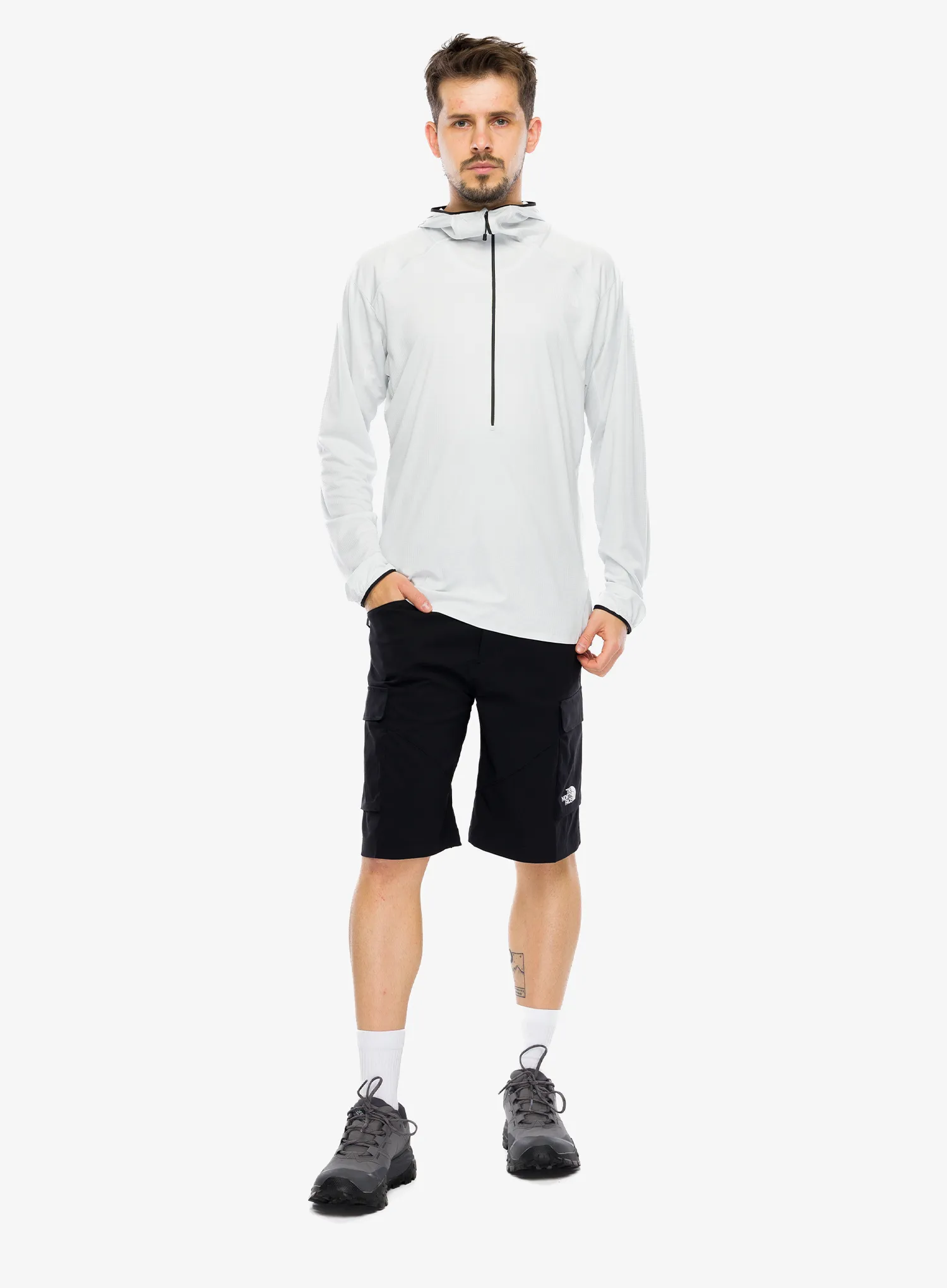Mikina na zips The North Face Summit Direct Sun Hoodie - pearl stone