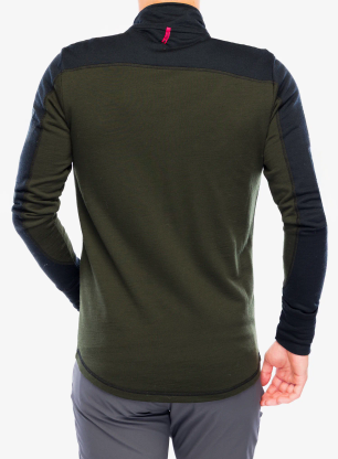Mikina na zips Dovre 100% Merino Wool Zip - green