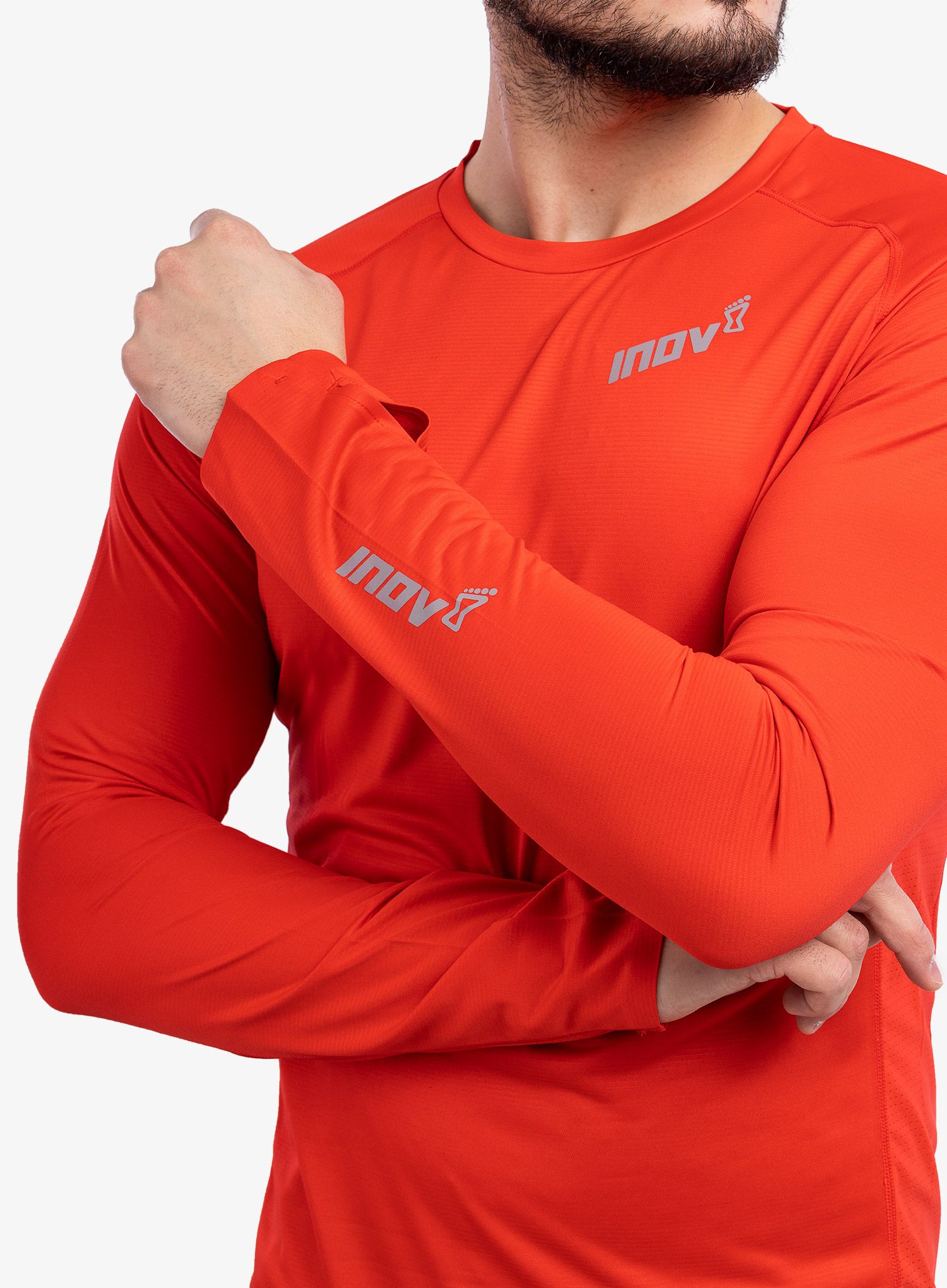 Mikina Inov-8 Base Elite LS - red