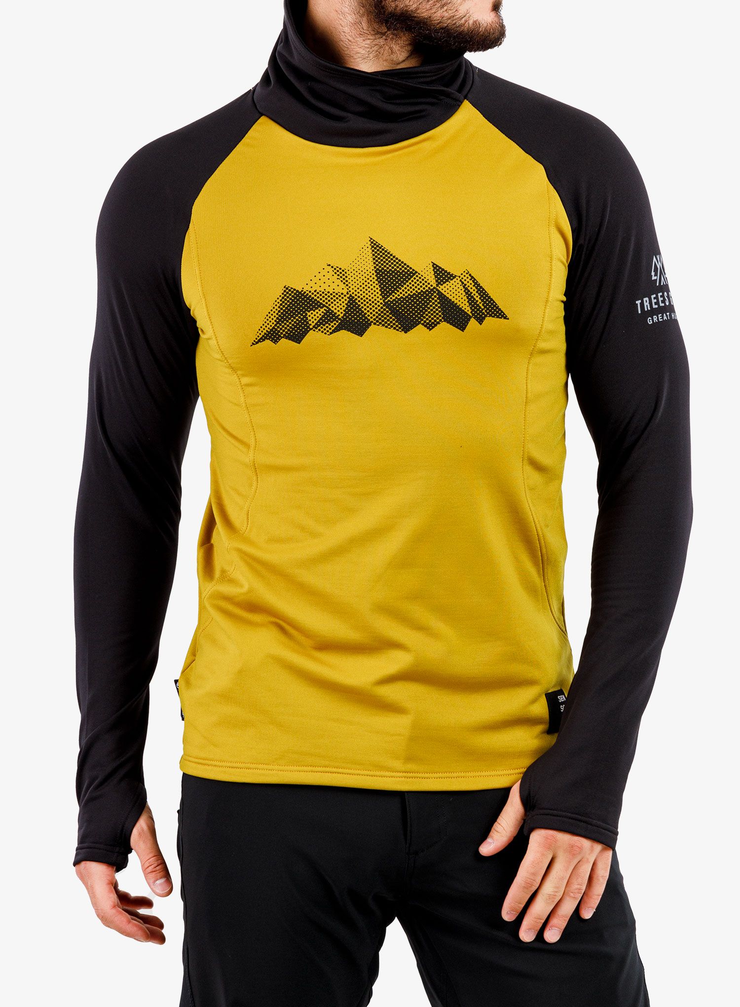 Mikina Sensor Coolmax Thermo - mustard/black