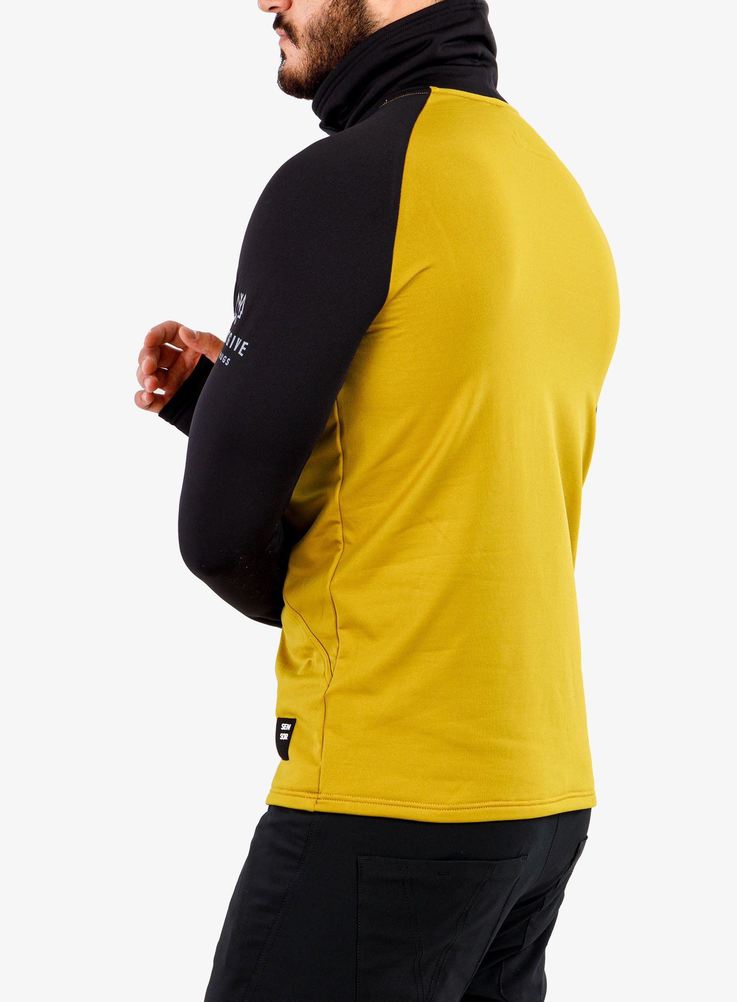 Mikina Sensor Coolmax Thermo - mustard/black