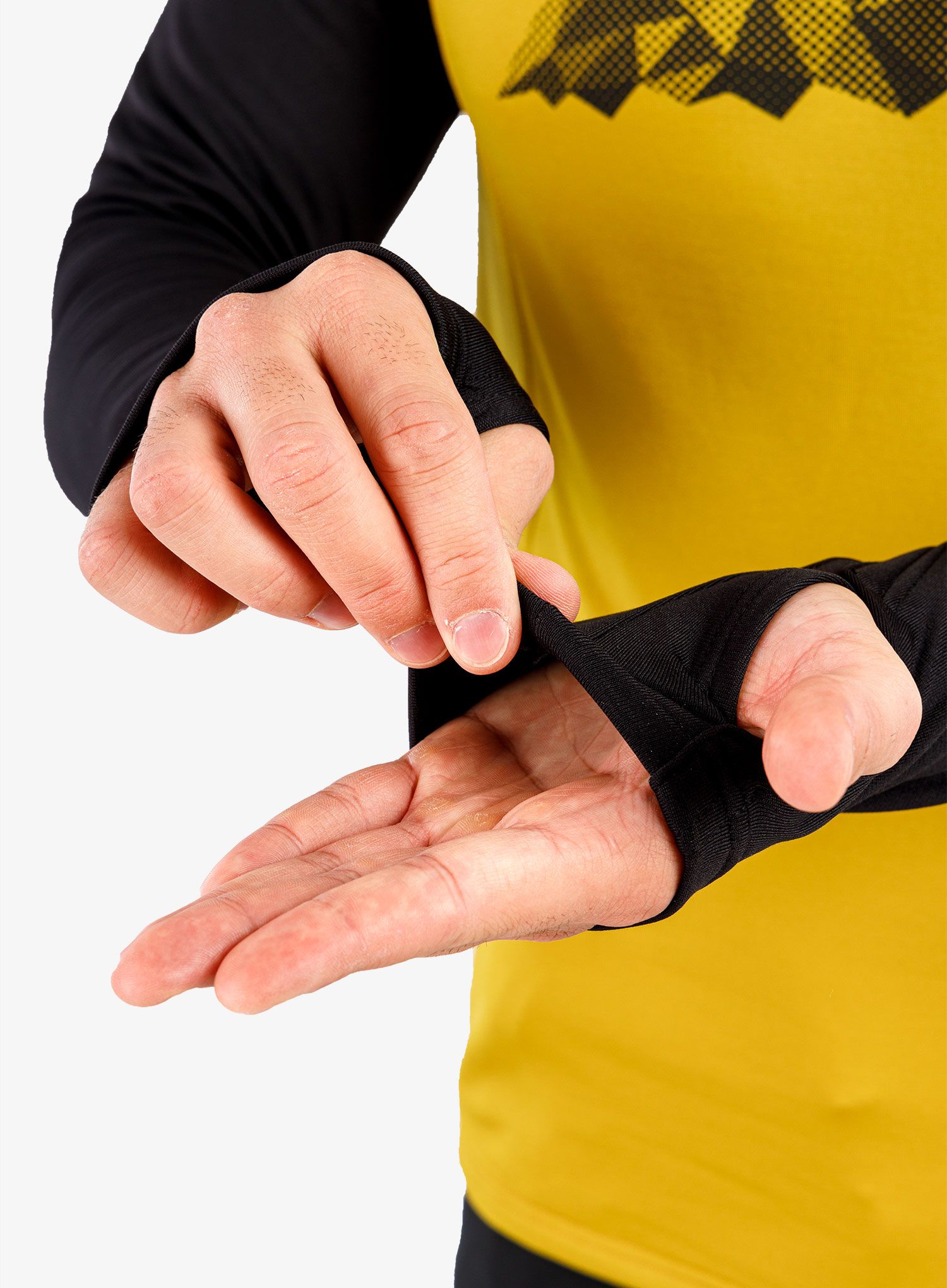 Mikina Sensor Coolmax Thermo - mustard/black