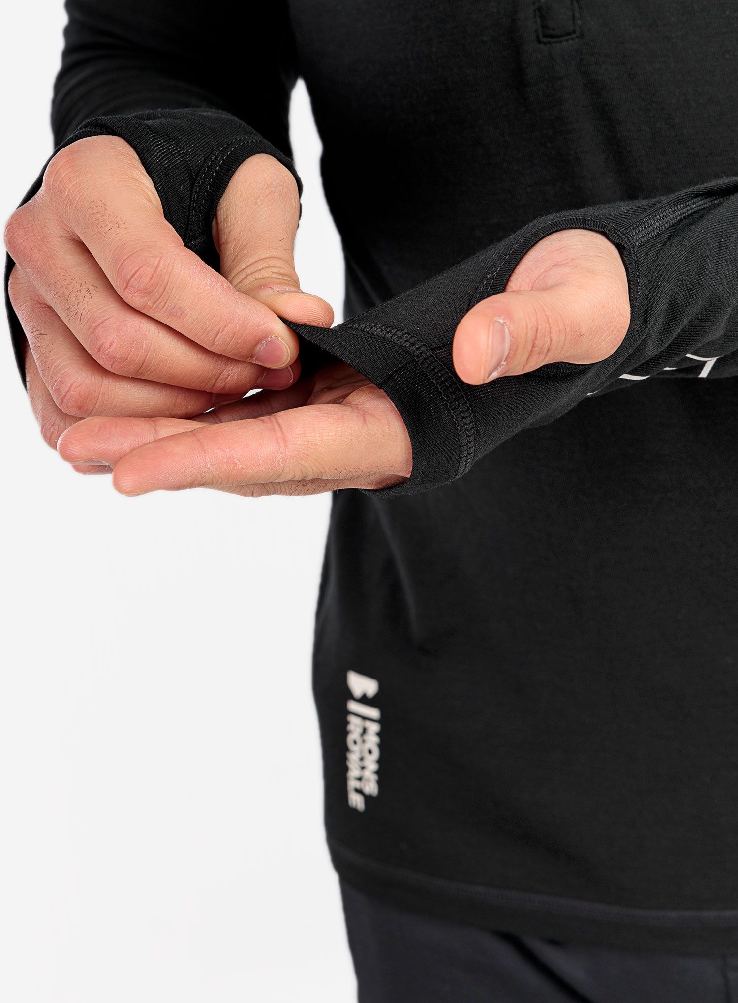 Funkčné tričko Mons Royale Temple Tech Hood - black
