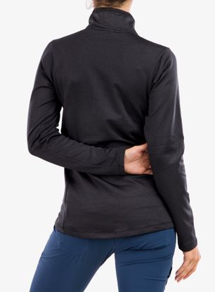 Flísová mikina dámska Patagonia R1 Daily Zip Neck - ink black/black x-dye