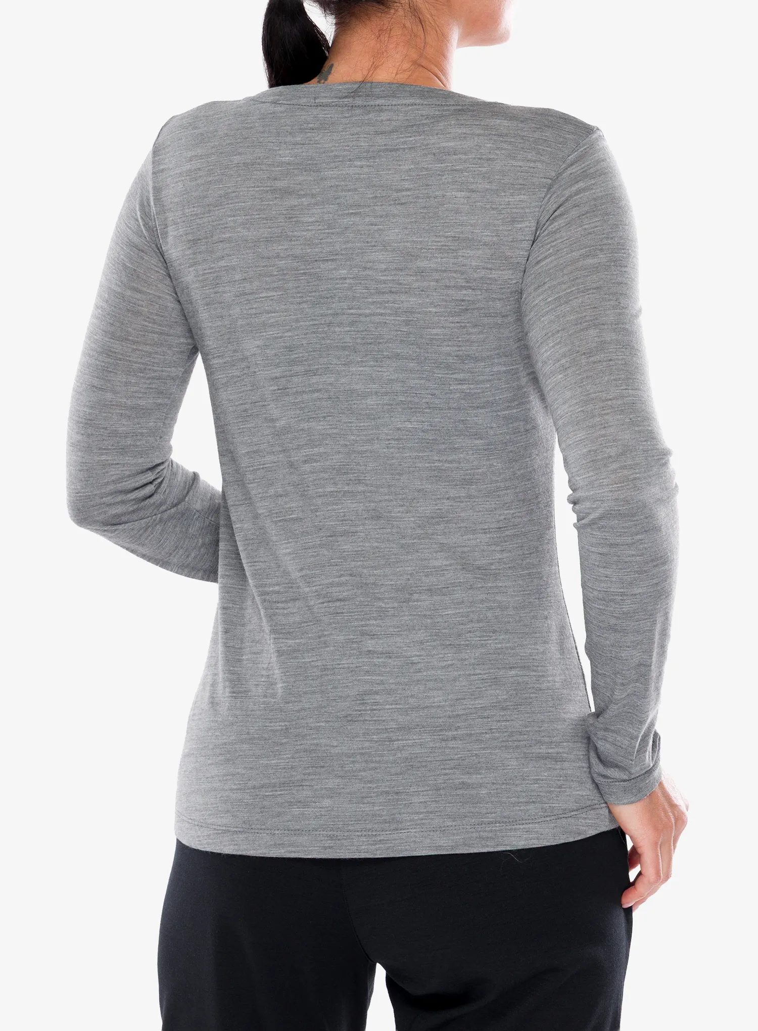 Longsleeve dámsky Super.natural Gondola Ls - cash.grey mel/various