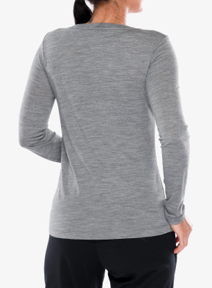 Longsleeve dámsky Super.natural Gondola Ls - cash.grey mel/various