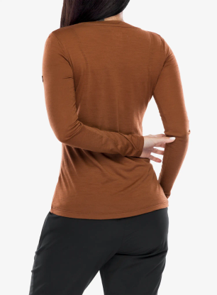 Longsleeve dámsky Super.natural Snow Cat Ls - horn brown/various