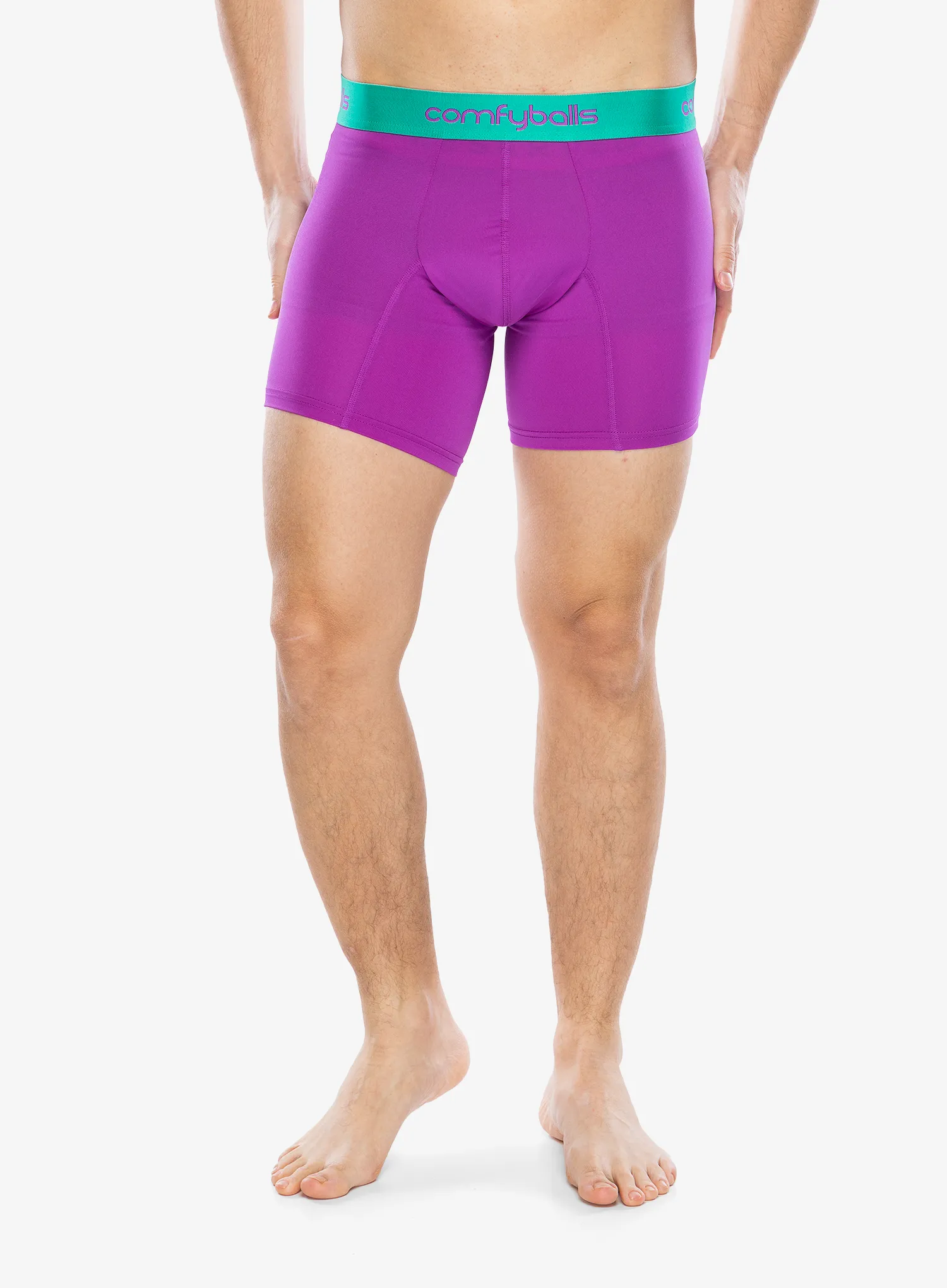 Boxerky Comfyballs Long Performance - neon purple