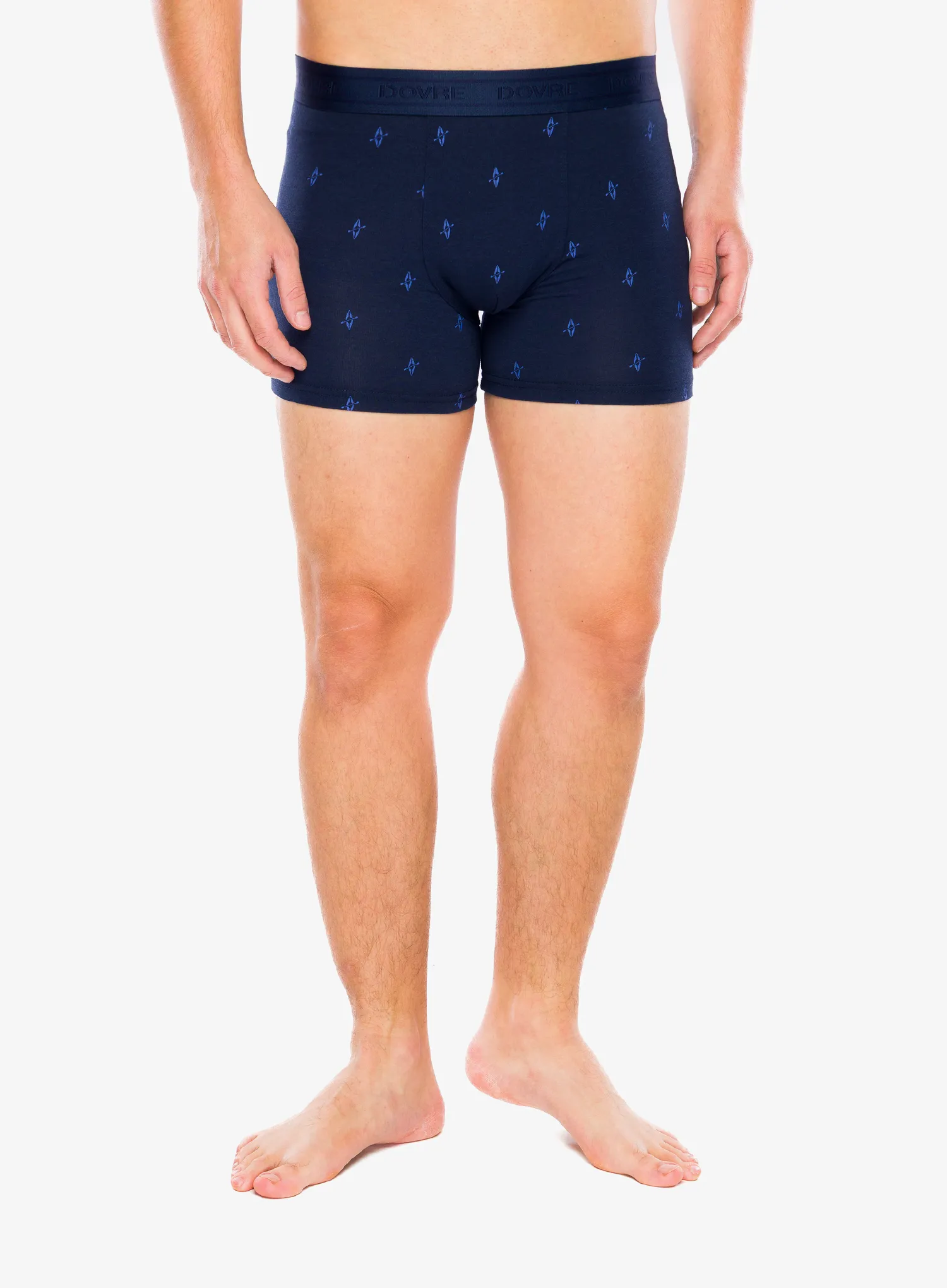Boxerky Dovre Tights 3-Pack Bamboo - navy/print