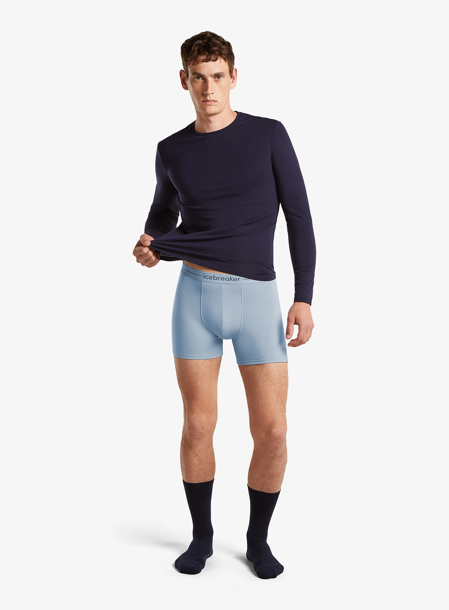 Boxerky Icebreaker Merino 150 Anatomica Boxers - zinc blue