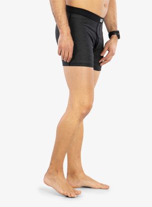 Boxerky Saxx Hot Shot Boxer Brief Fly - black heather