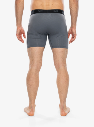 Boxerky Saxx Quest Quick-Dry Mesh Boxer Brief Fly - turbulence