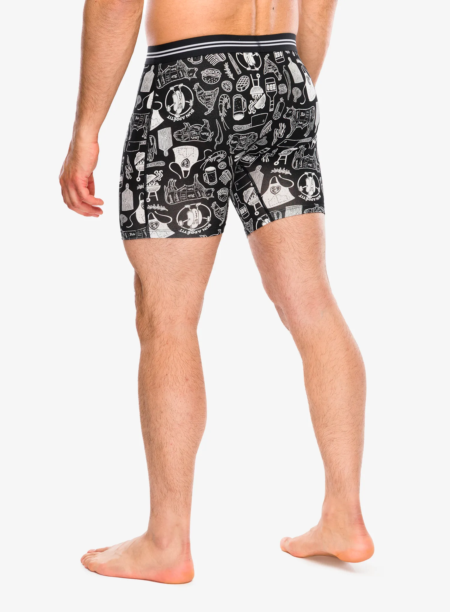 Boxerky Saxx Vibe Xtra Soft Comfort Boxer Brief Fly - bun appetit/black