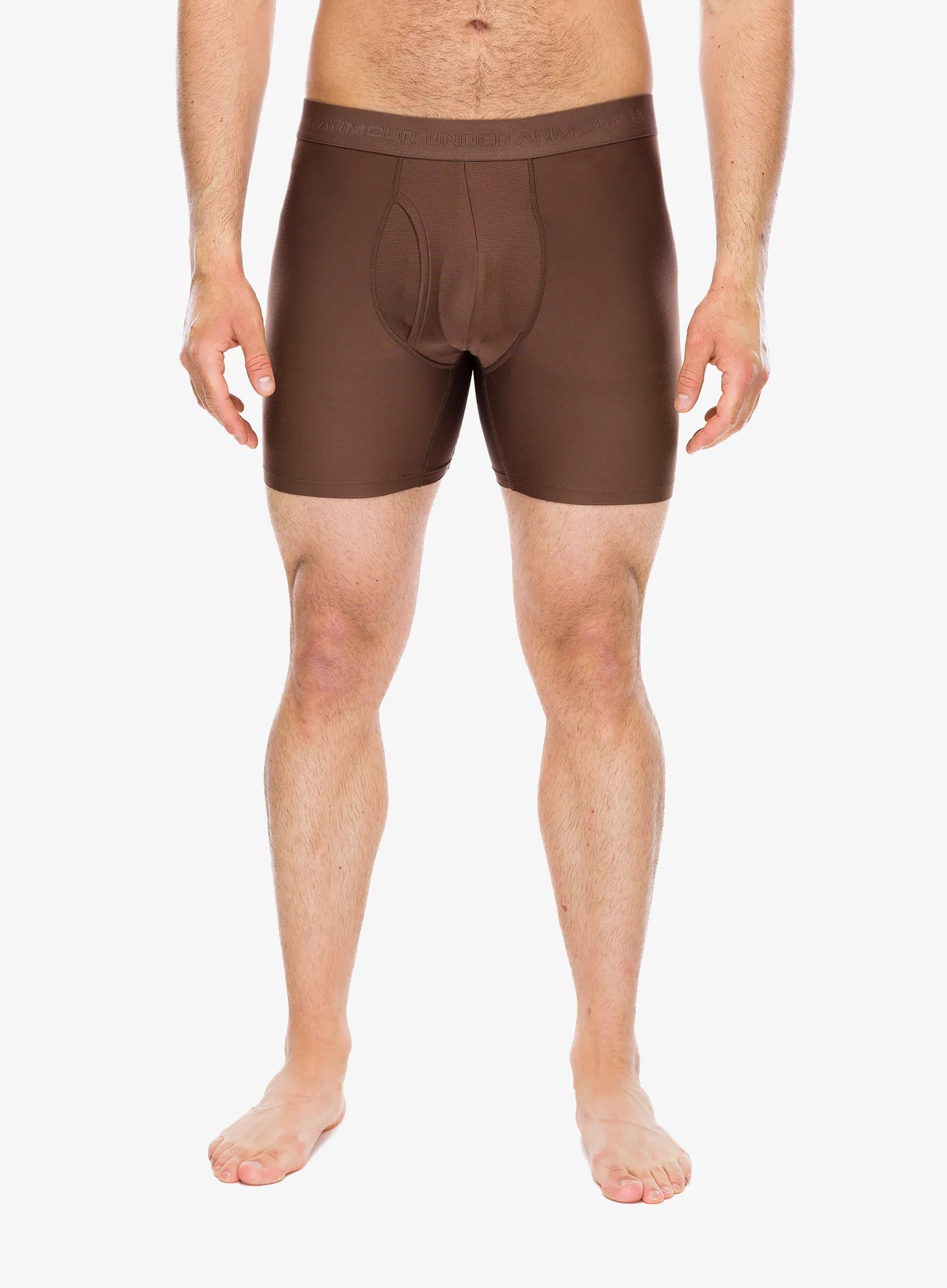 Boxerky Under Armour Performance Tech Mod Solid 6in 3PK - summit white/city khaki/brown