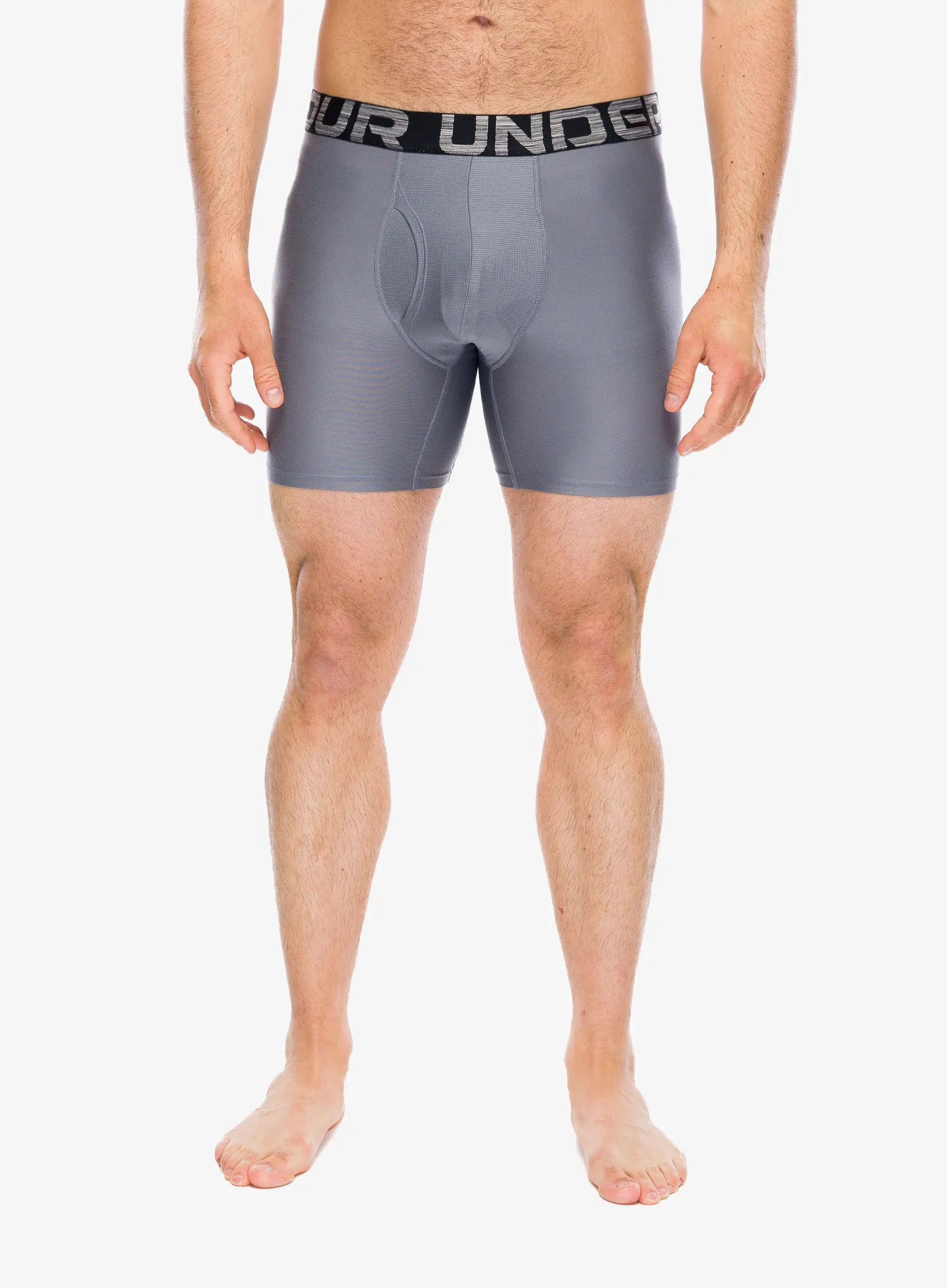 Boxerky Under Armour Performance Tech Novelty 6in 3PK - wham blue/black/titan gray