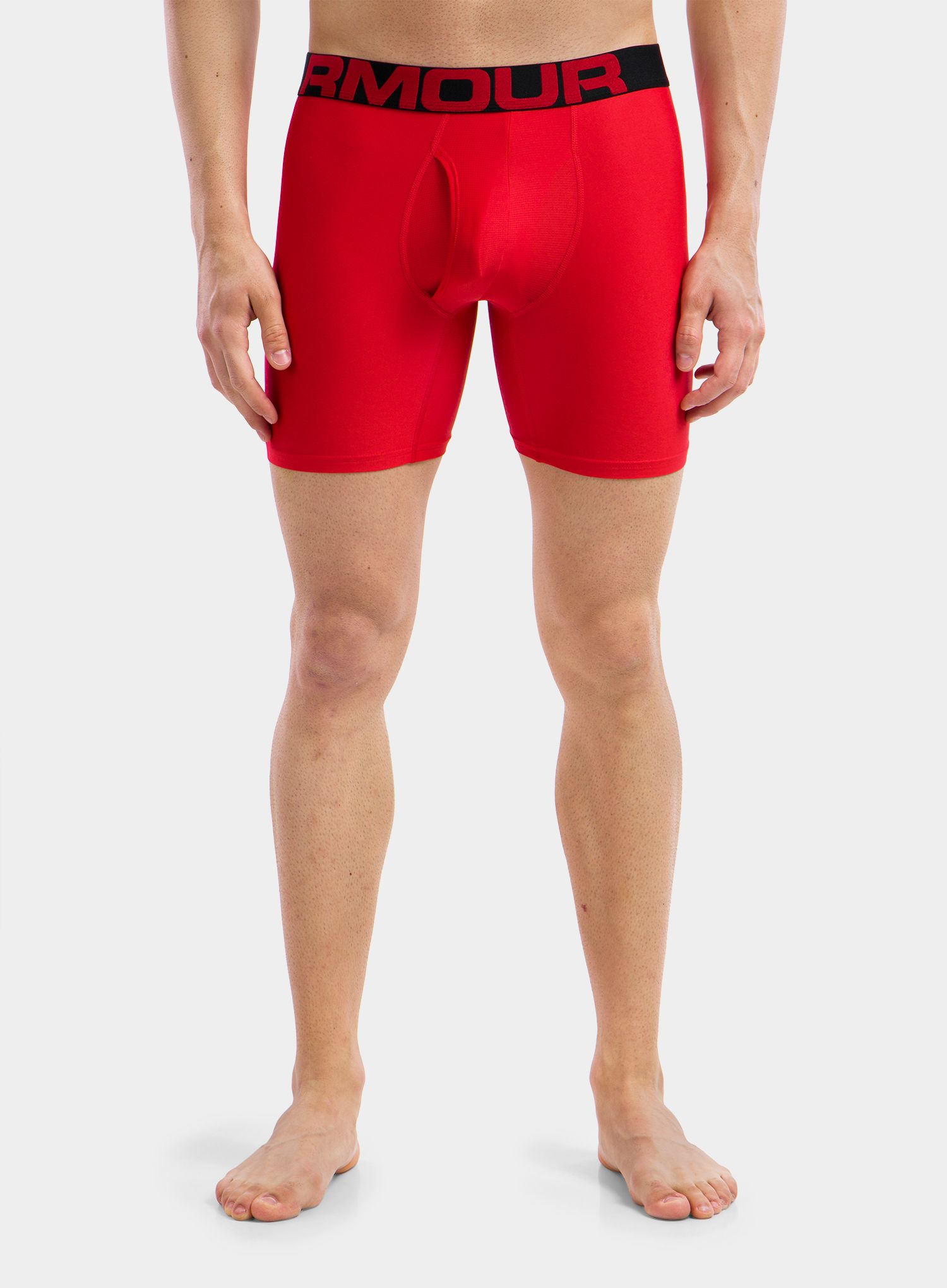 Boxerky Under Armour Tech 6in 2 Pack - red/black