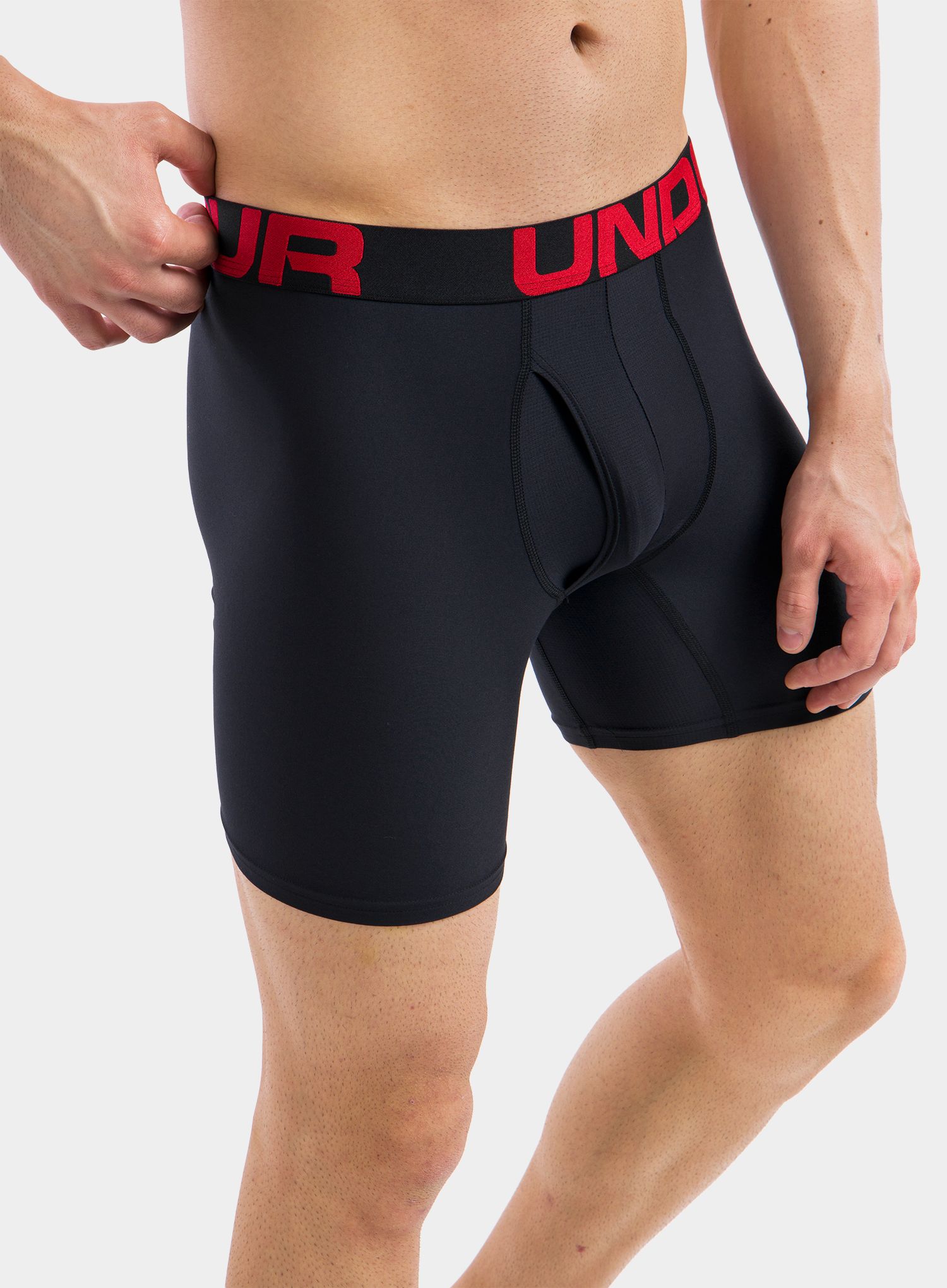 Boxerky Under Armour Tech 6in 2 Pack - red/black