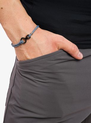 Náramok 8B+ Wristband Kalydna - blue melange/silver