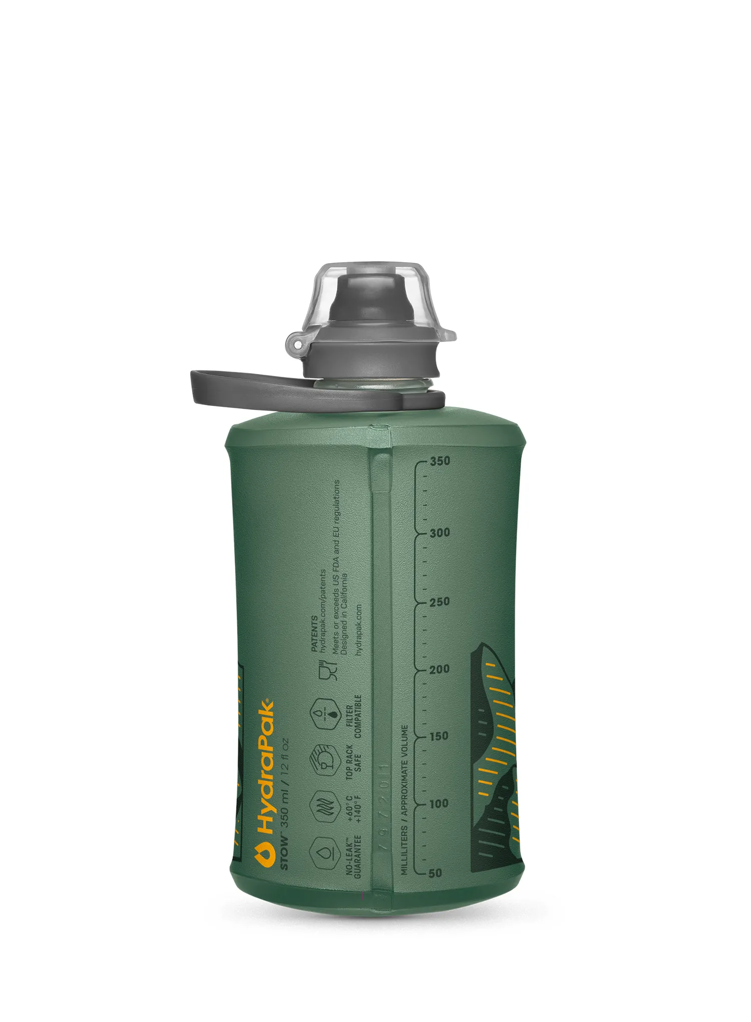 Turistická fľaša HydraPak Stow 350 ml - sage green