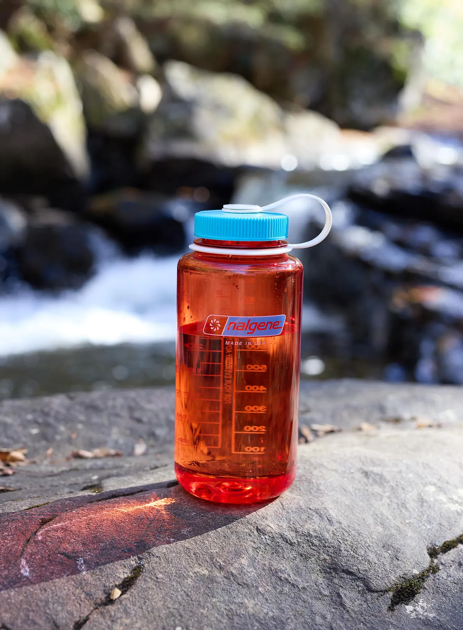 Turistická fľaša Nalgene 32 oz Wide Mouth Thrill and Motion (946 ml) - flame with blue atoll