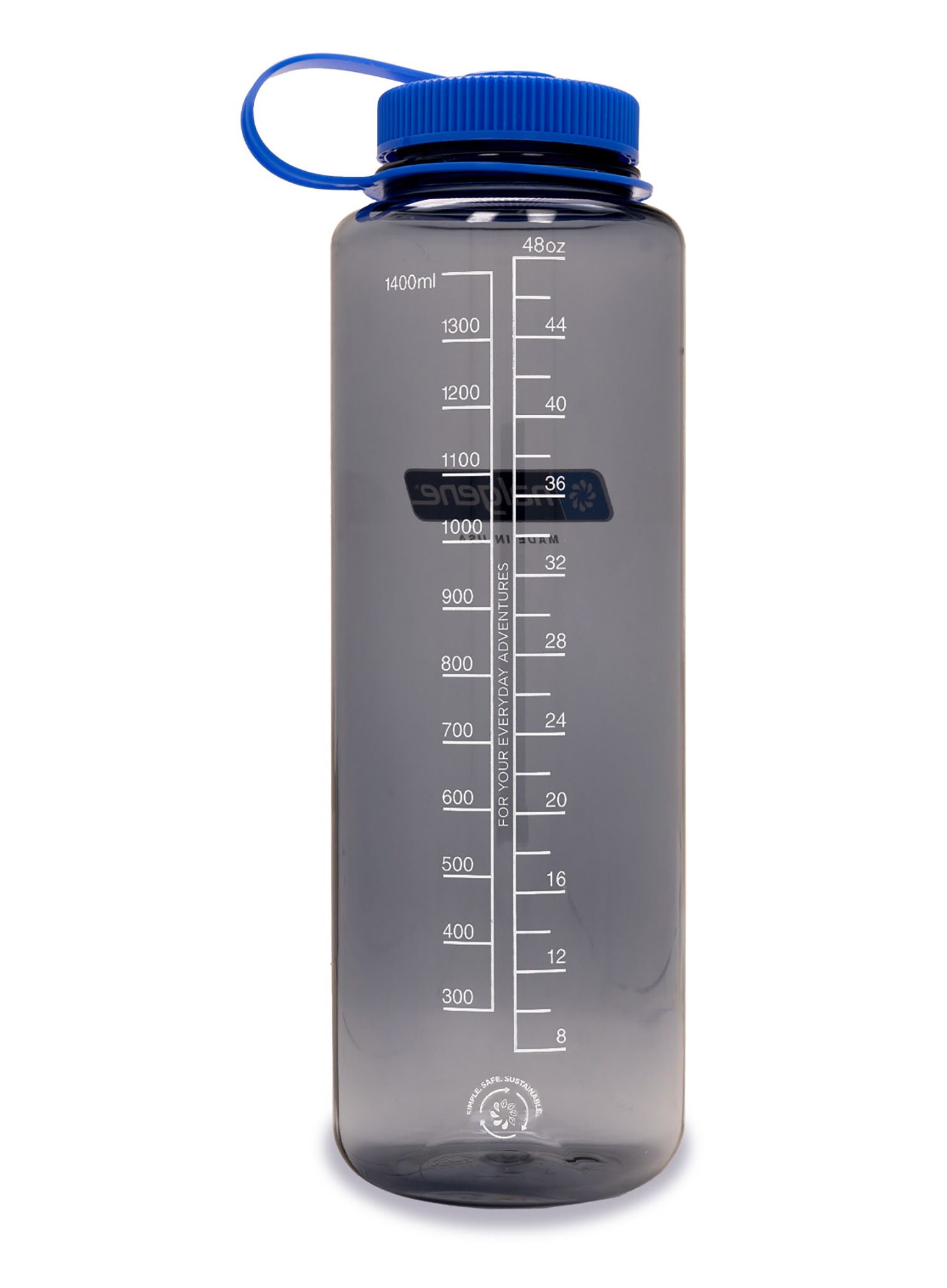 Turistická fľaša Nalgene Silo Sustain Wide Mouth 48 oz (1420 ml) - grey/blue