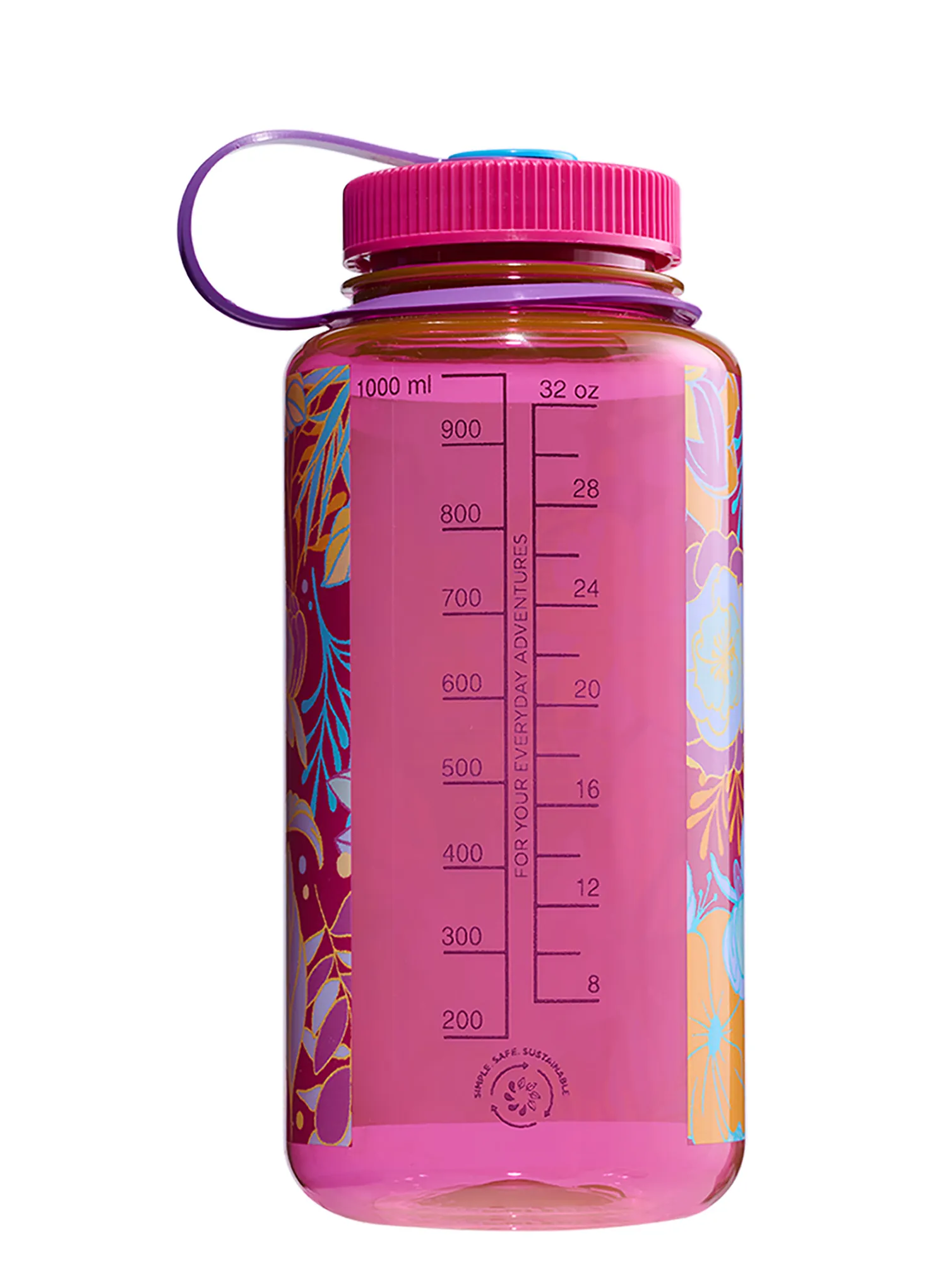 Turistická fľaša Nalgene Sustain Wide Mouth 32 oz (946 ml) - florals