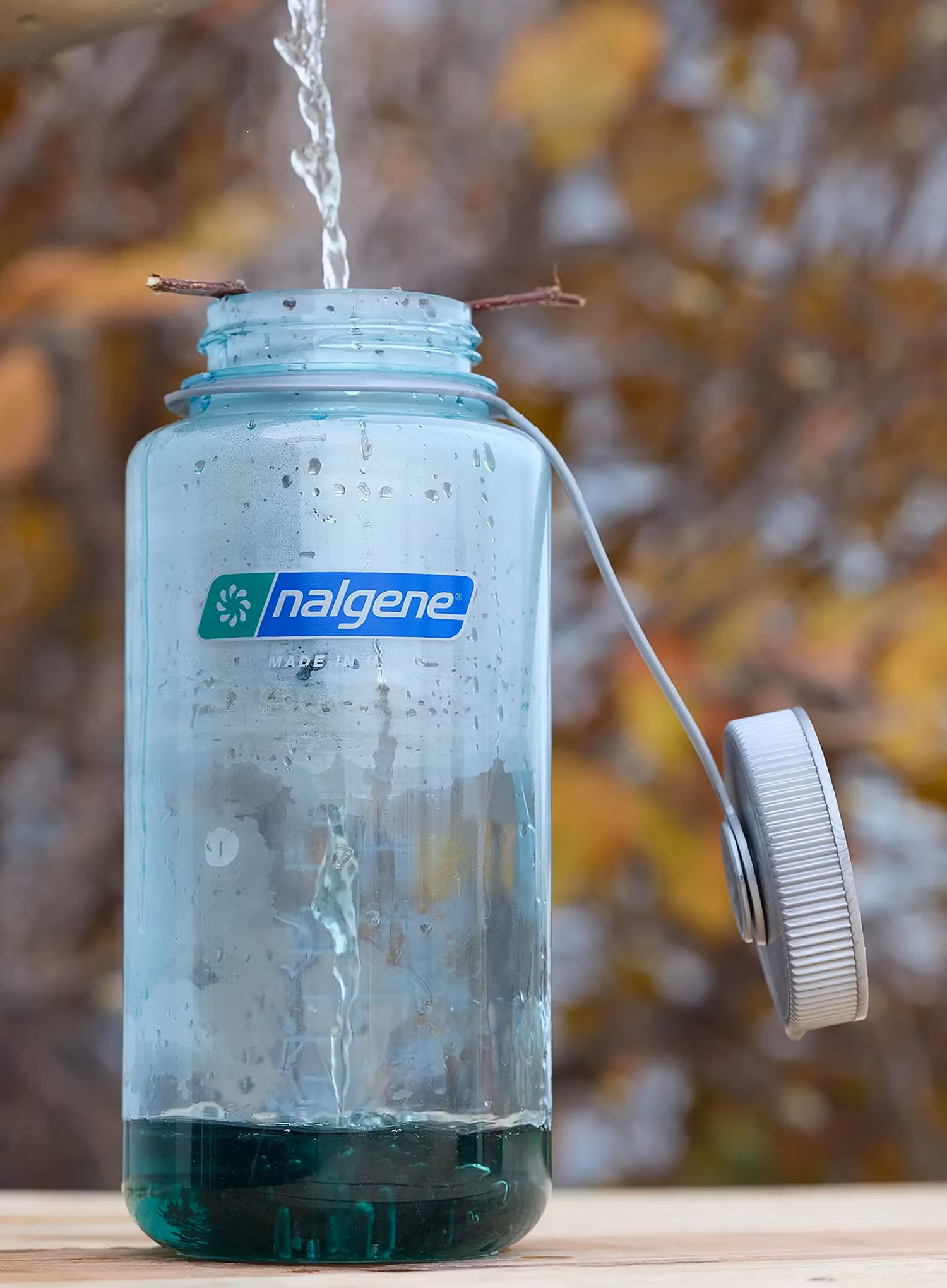 Turistická fľaša Nalgene Sustain Wide Mouth 32 oz (946 ml) - seafoam