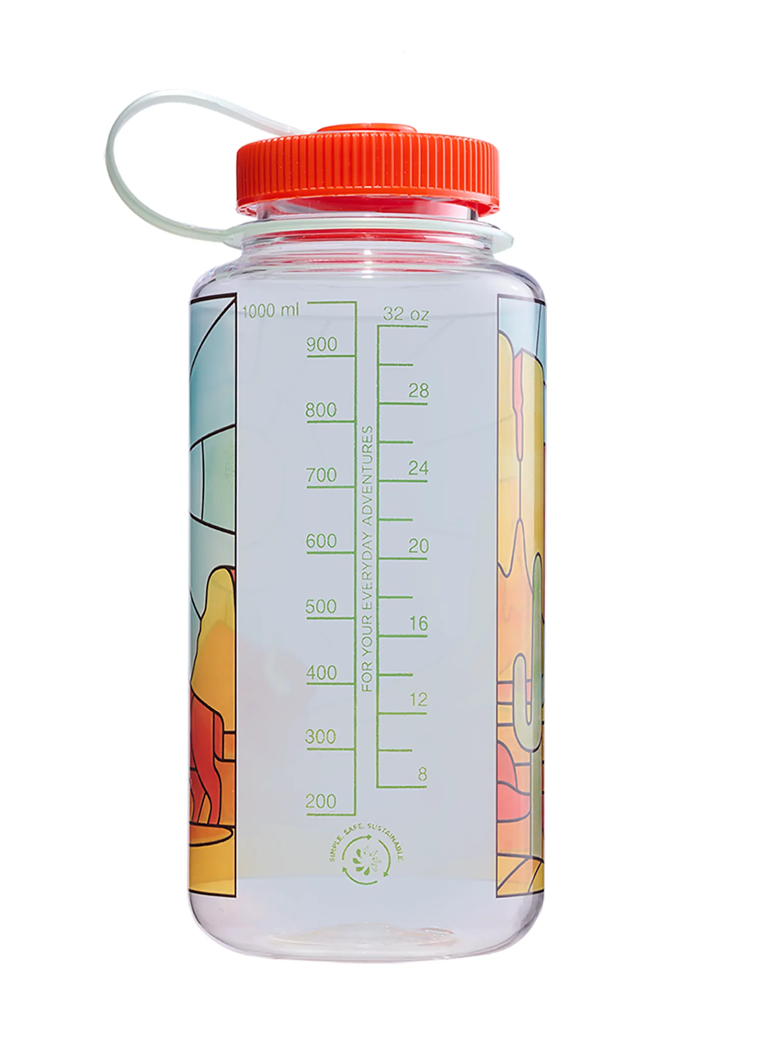 Turistická fľaša Nalgene Wide Mouth 32 oz (946 ml) - clear stained glass desert