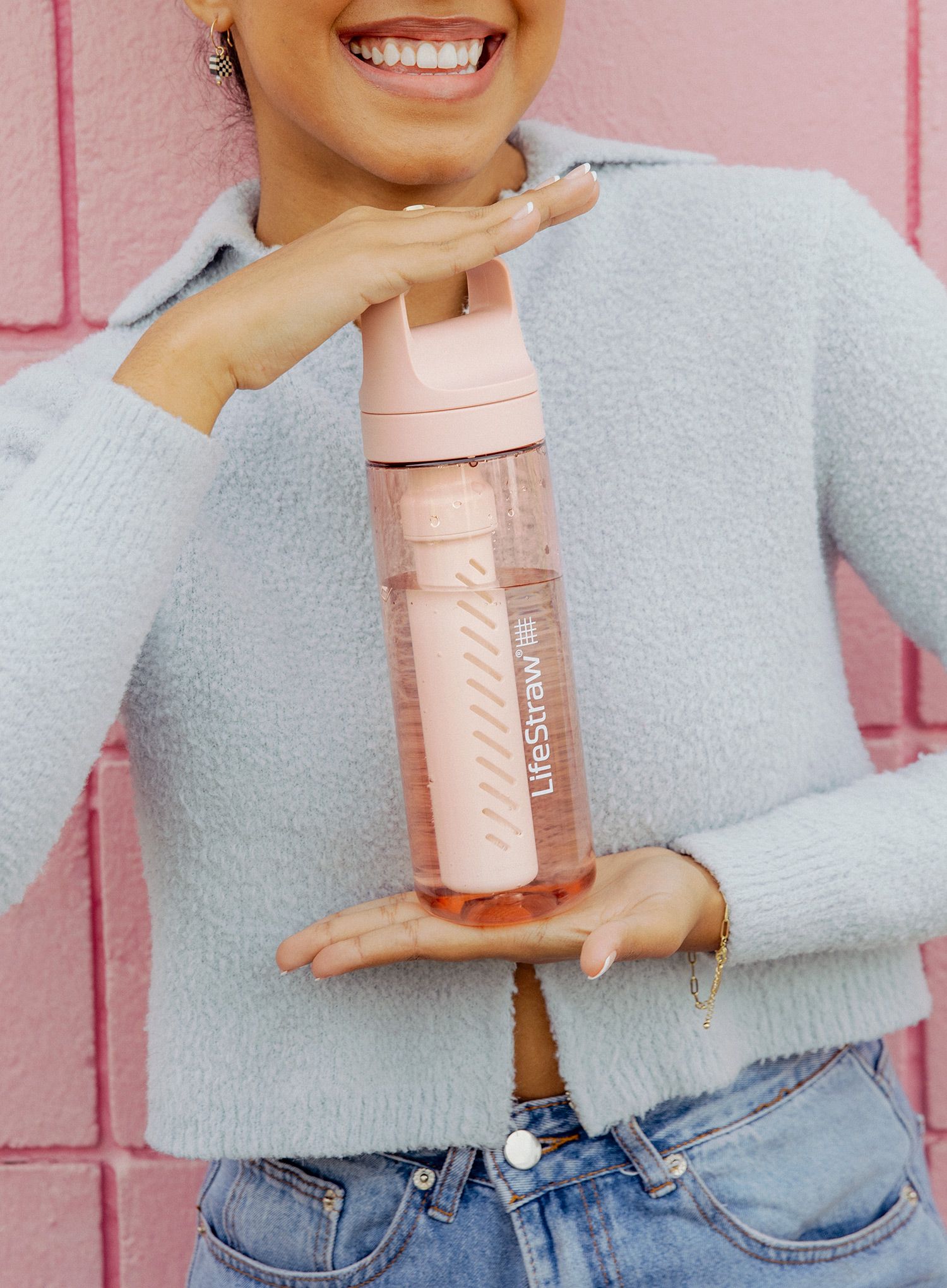 Filtračná fľaša Lifestraw Go 2.0 Water Filter 22 oz (650 ml) - cherry blossom pink
