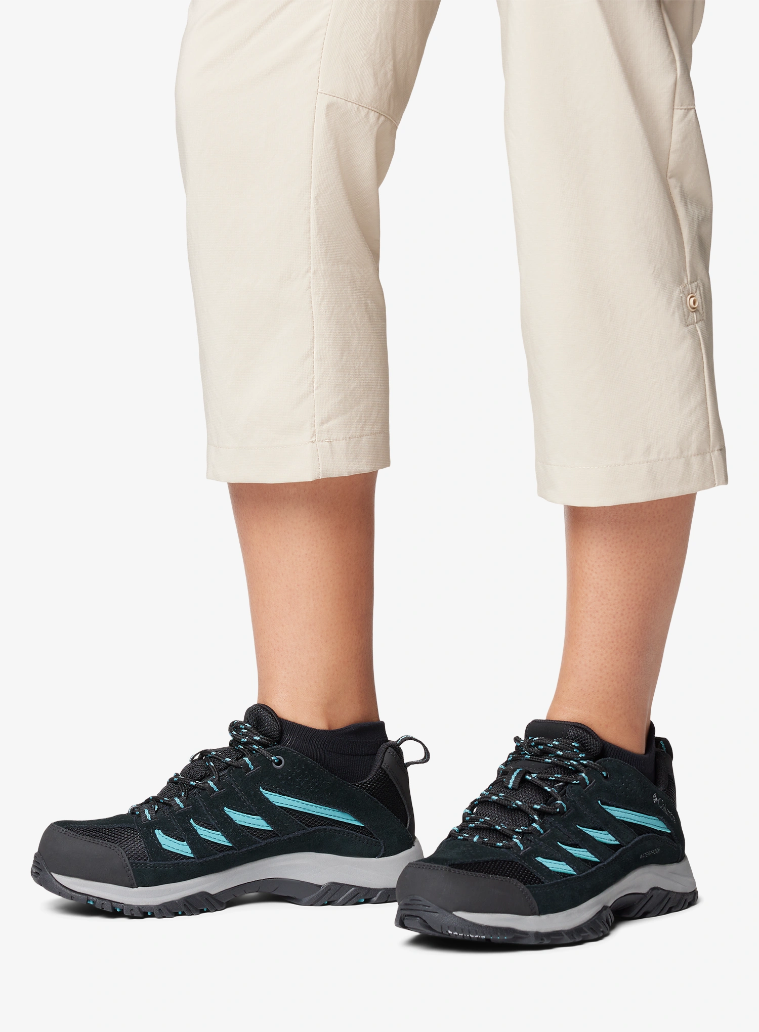 Dámske topánky Columbia Crestwood Waterproof - black/teal