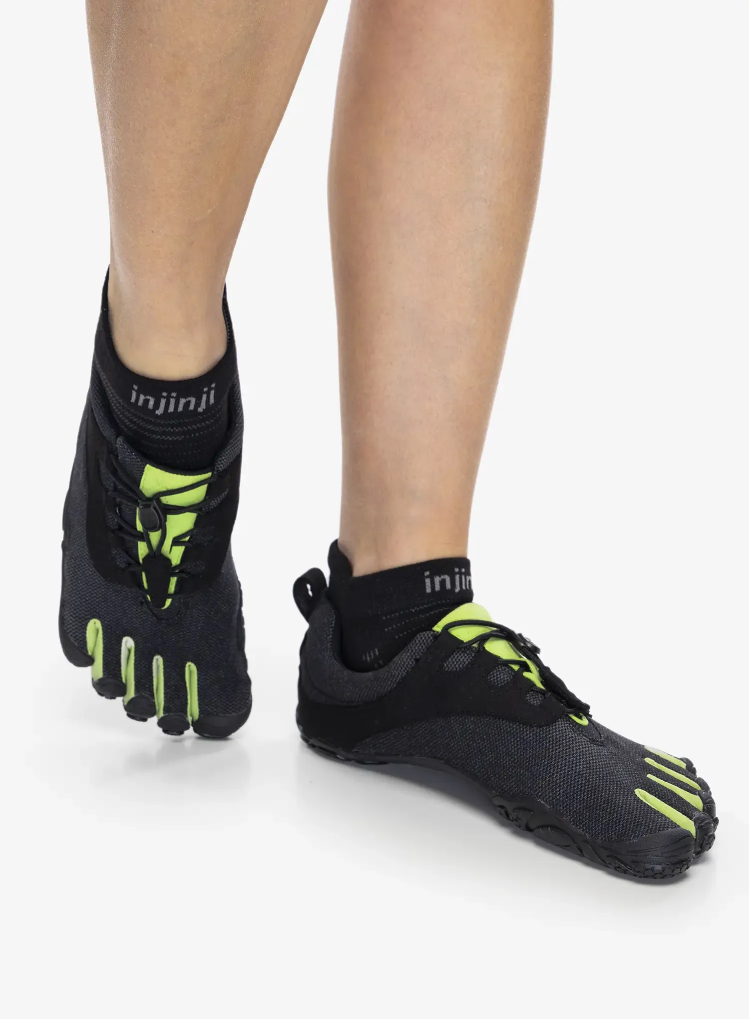 Tenisky na behanie dámske Vibram Fivefingers V-Run Retro - black/green/black